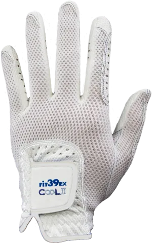 Cool II FIT39 Golf Glove - White/White