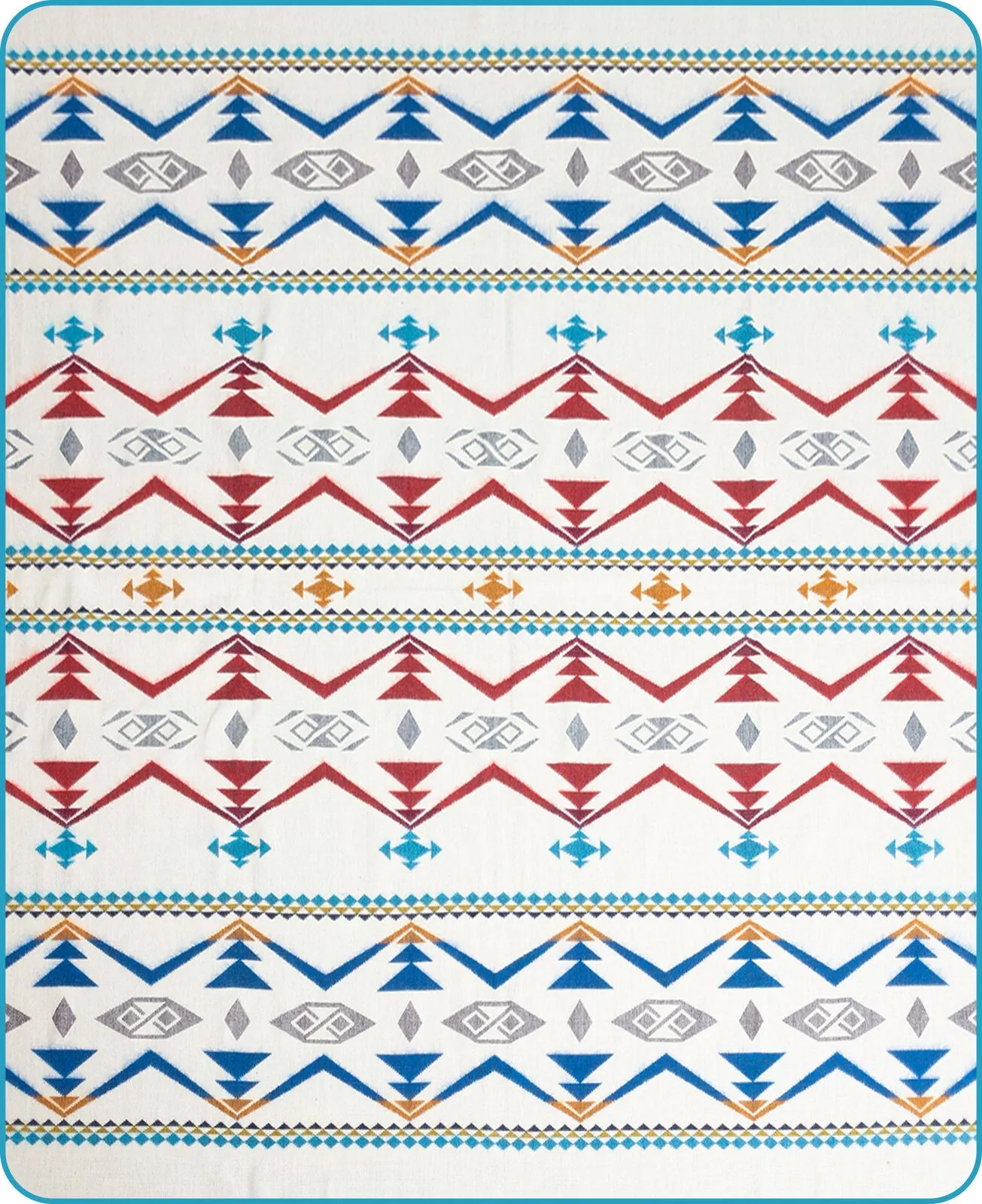 Cotacachi - Baby Alpaca Blanket - Extra Large - Aztec Southwest Pattern - Brown