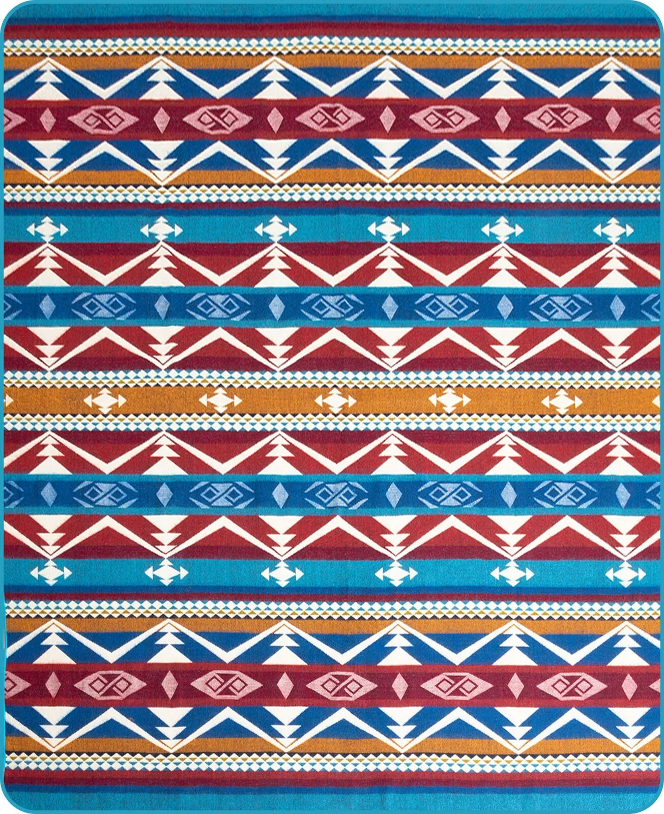 Cotacachi - Baby Alpaca Blanket - Extra Large - Aztec Southwest Pattern - Brown