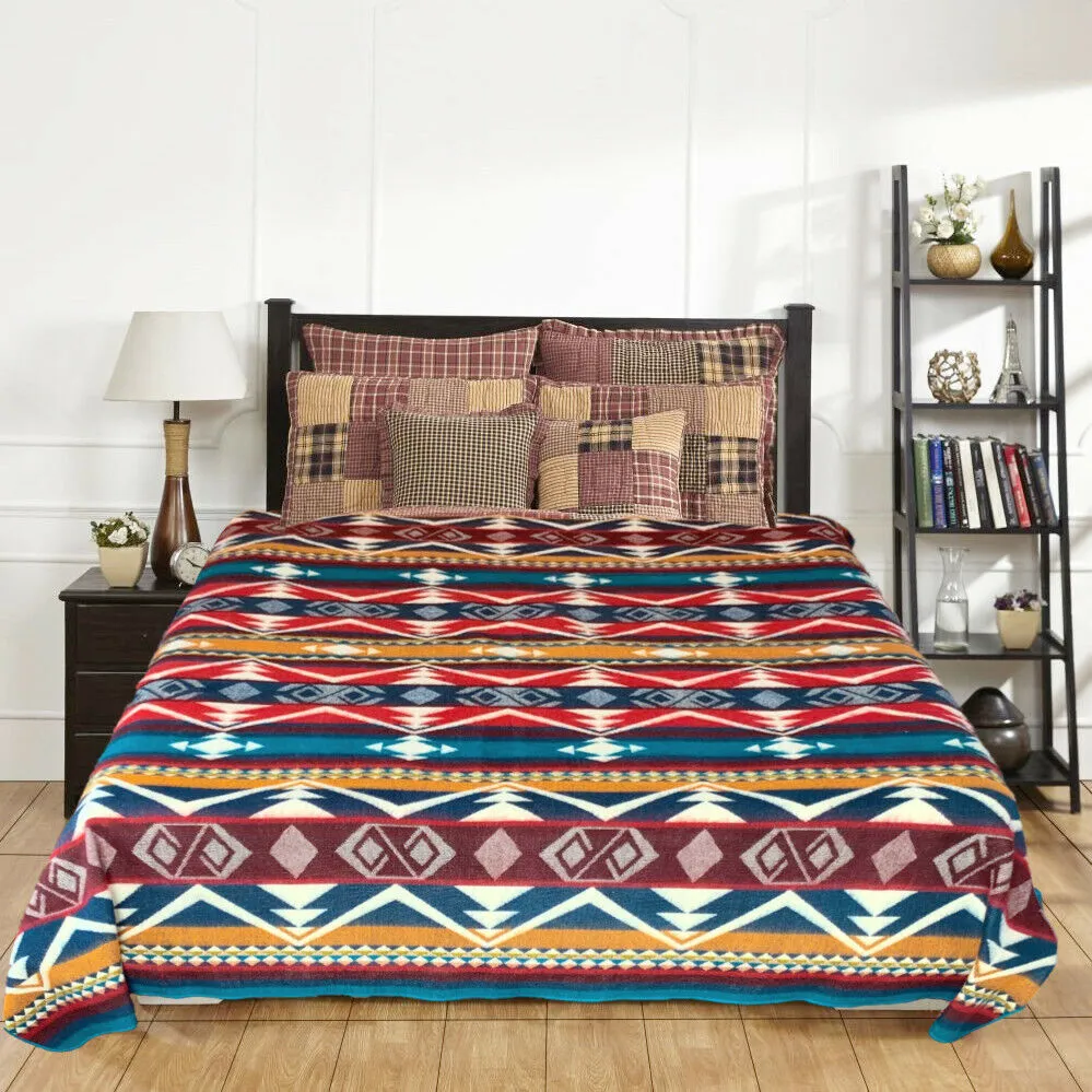Cotacachi - Baby Alpaca Blanket - Extra Large - Aztec Southwest Pattern - Brown