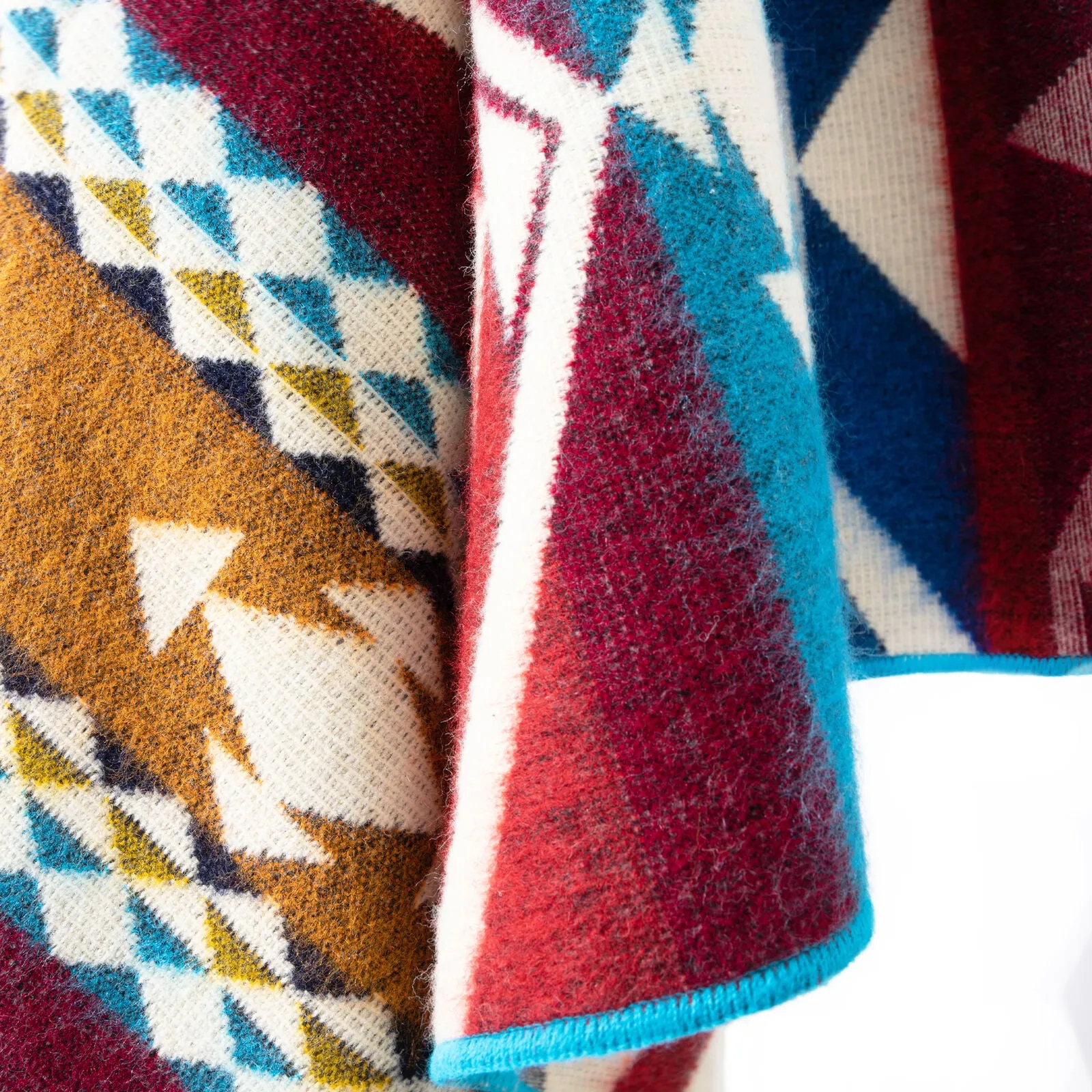 Cotacachi - Baby Alpaca Blanket - Extra Large - Aztec Southwest Pattern - Brown