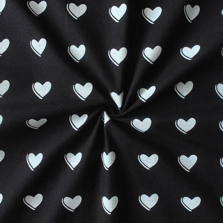 Cotton Black Heart Oven Gloves Pack Of 2
