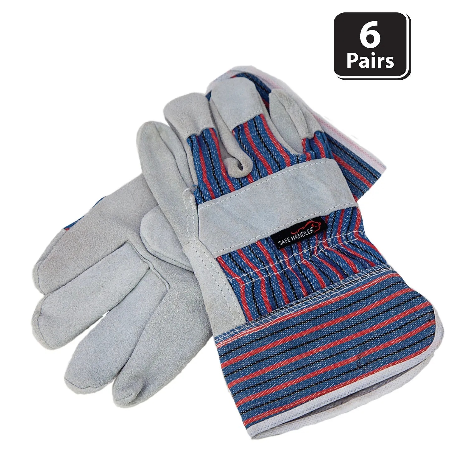 Cotton Lined Split Leather Work Gloves With Safety Cuff - Bison Life