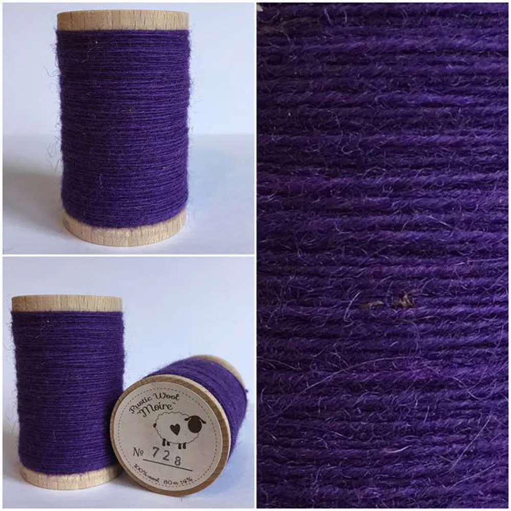 ELECTRIC VIOLET Hand Dyed YARD Wool Fabric for Wool Applique and Rug Hooking