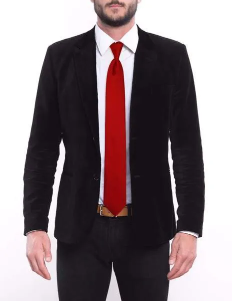 Fire Engine Solid Red Tie