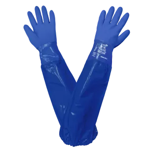 Global Glove FrogWear® Shoulder Length Triple-Coated PVC Abrasion Resistant Chemical Handling Gloves - 8690
