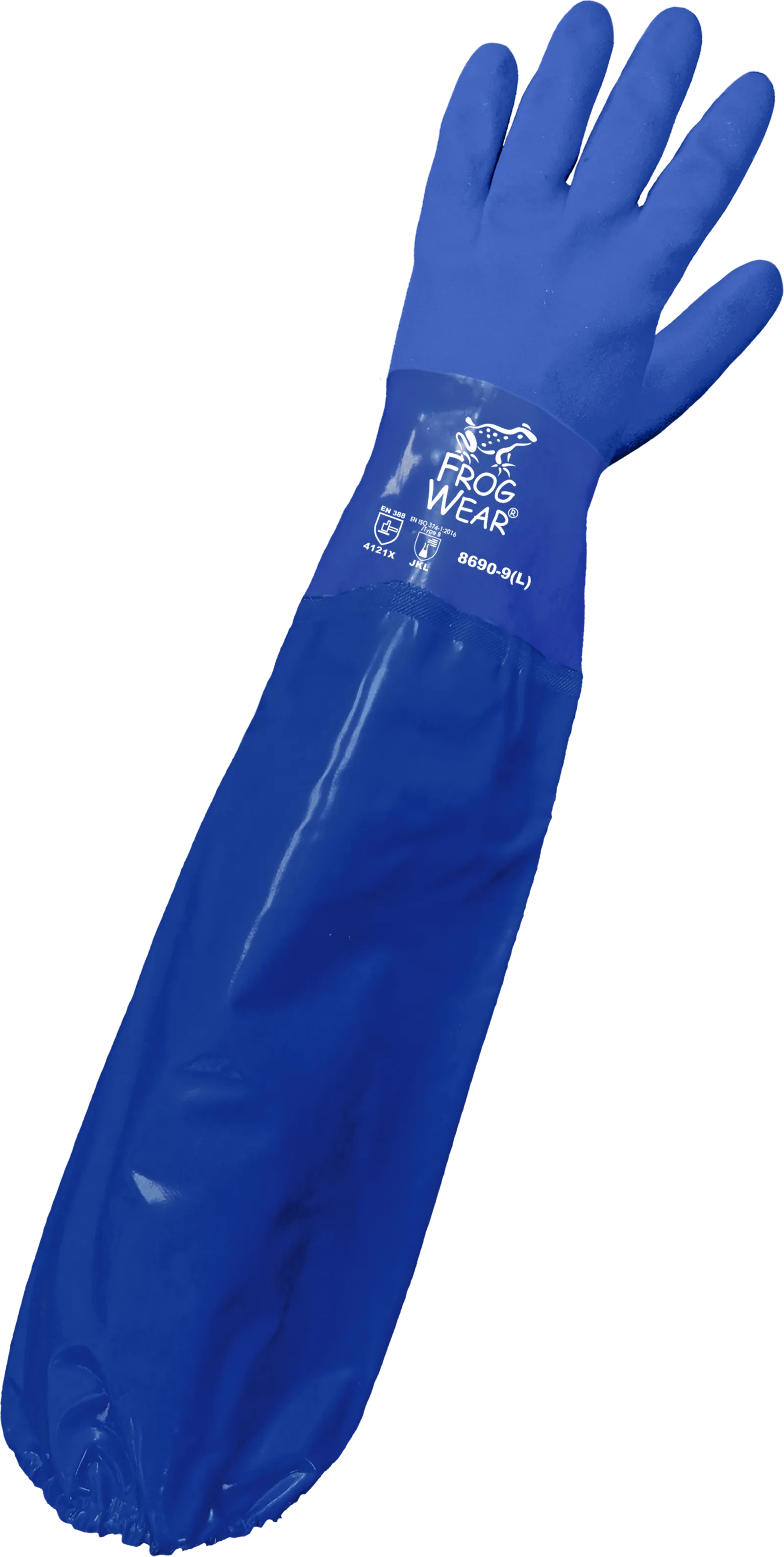 Global Glove FrogWear® Shoulder Length Triple-Coated PVC Abrasion Resistant Chemical Handling Gloves - 8690