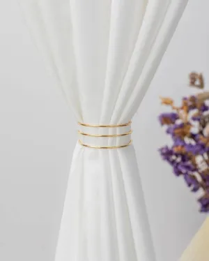 Golden Metallic Curtain Tie Belt | 4 x 3.5 inches