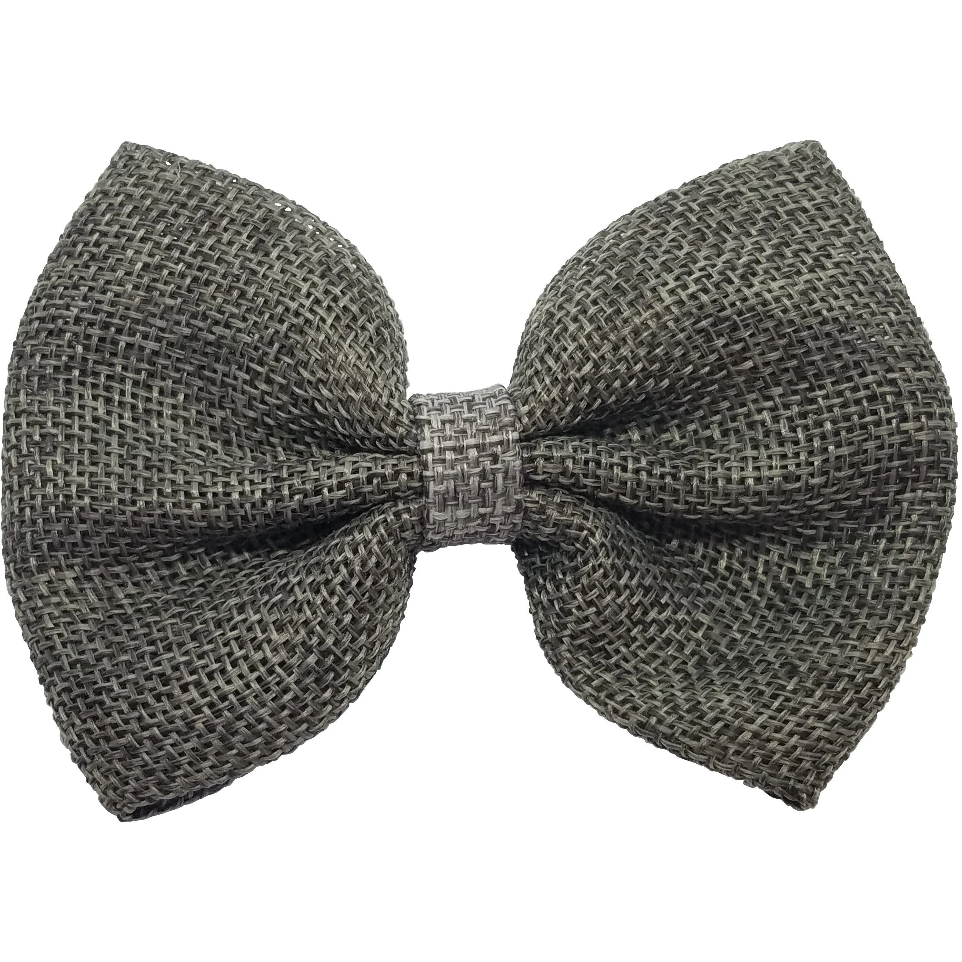 Grey 4" inch Burlap Bows Universal