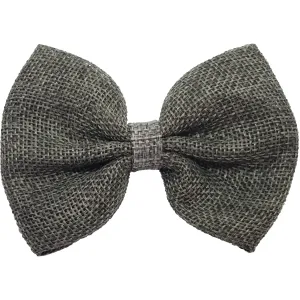 Grey 4" inch Burlap Bows Universal