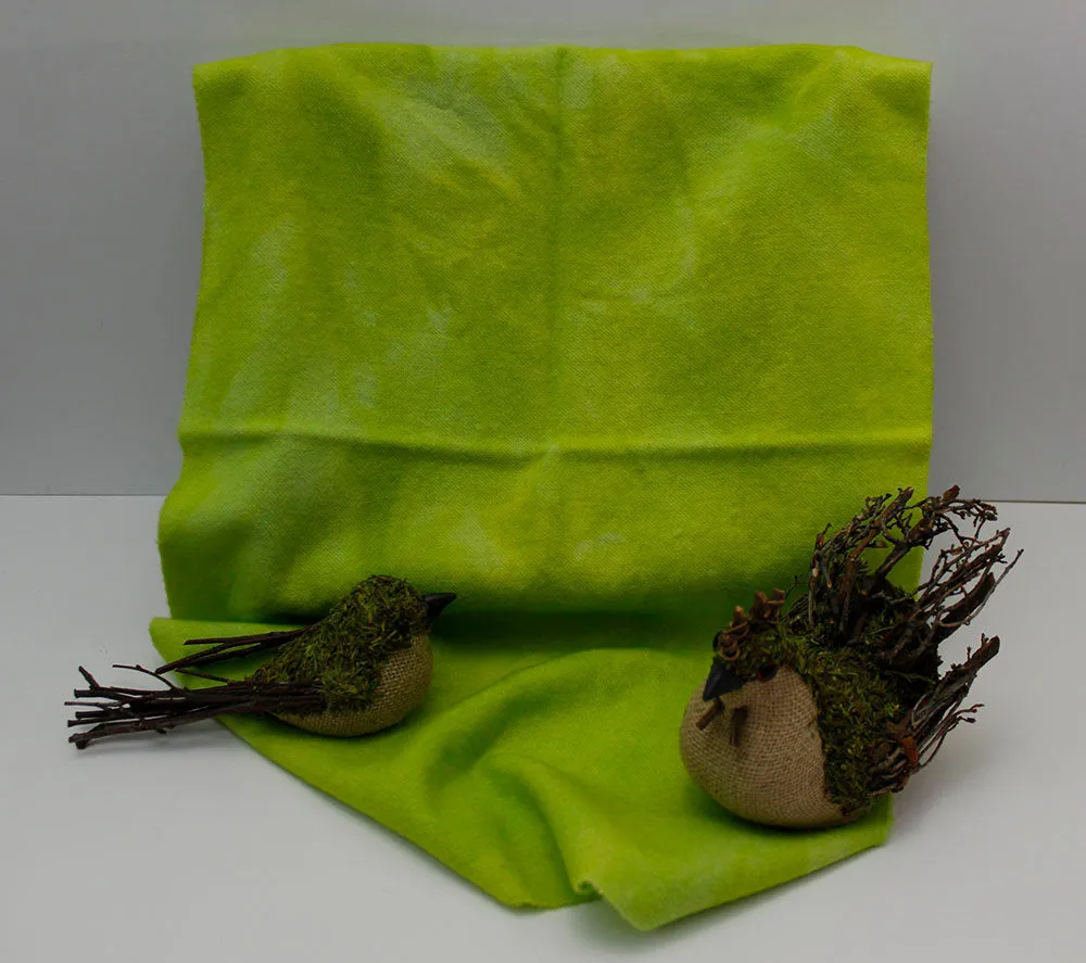 KEY LIME Hand Dyed YARD Wool Fabric for Wool Applique and Rug Hooking