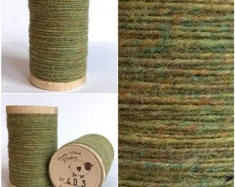 KEY LIME Hand Dyed YARD Wool Fabric for Wool Applique and Rug Hooking
