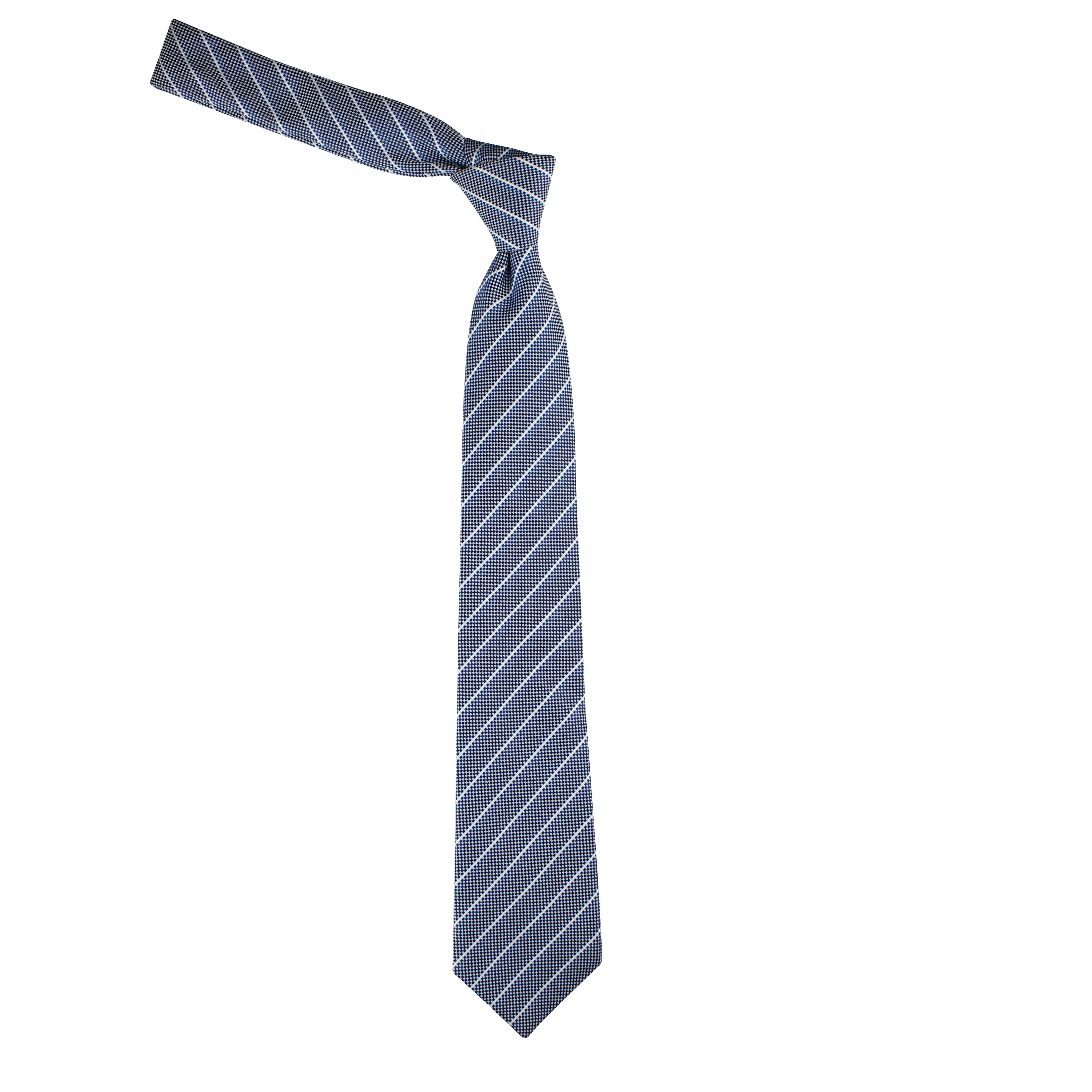 Kovove Elegant White Striped Neck Tie For Men