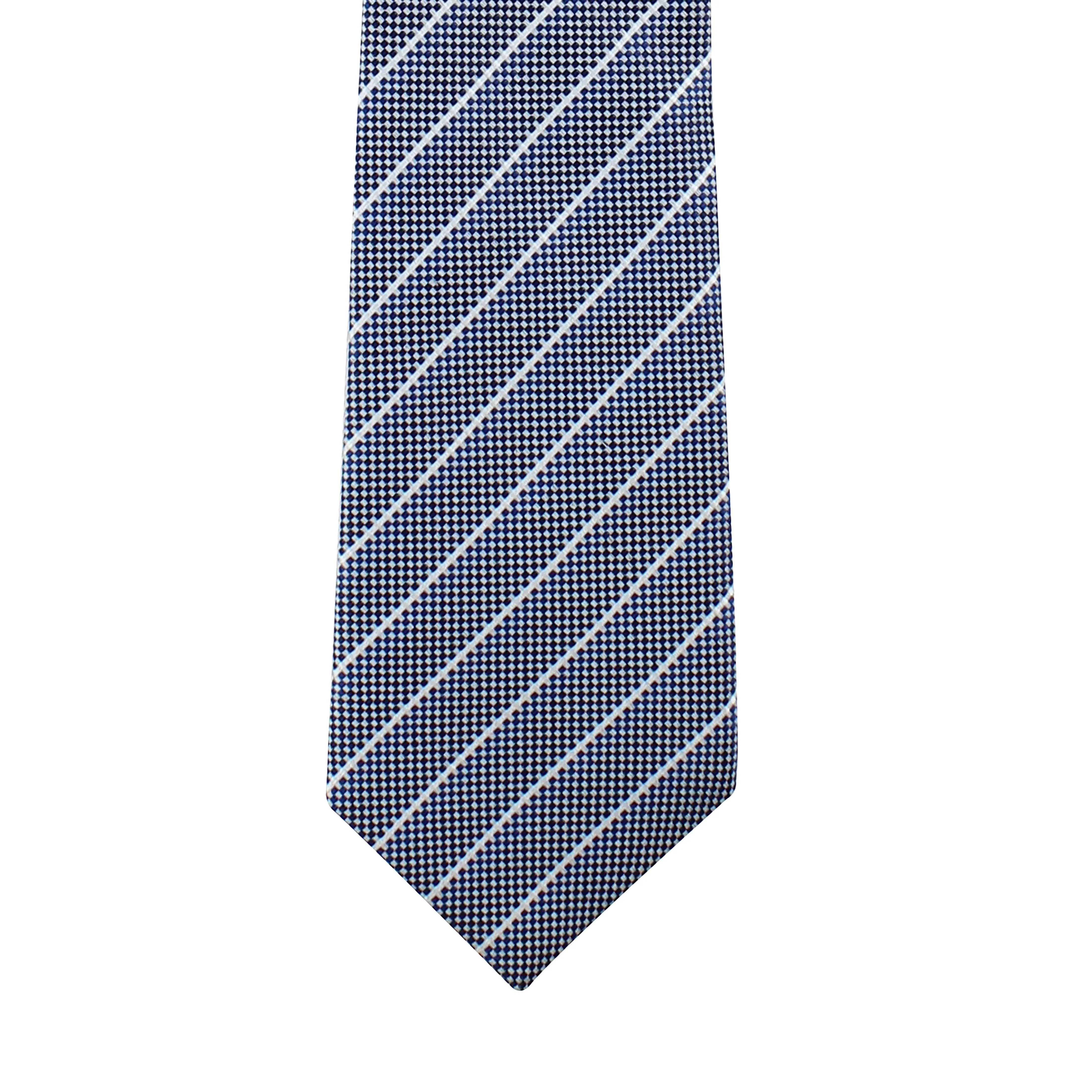 Kovove Elegant White Striped Neck Tie For Men