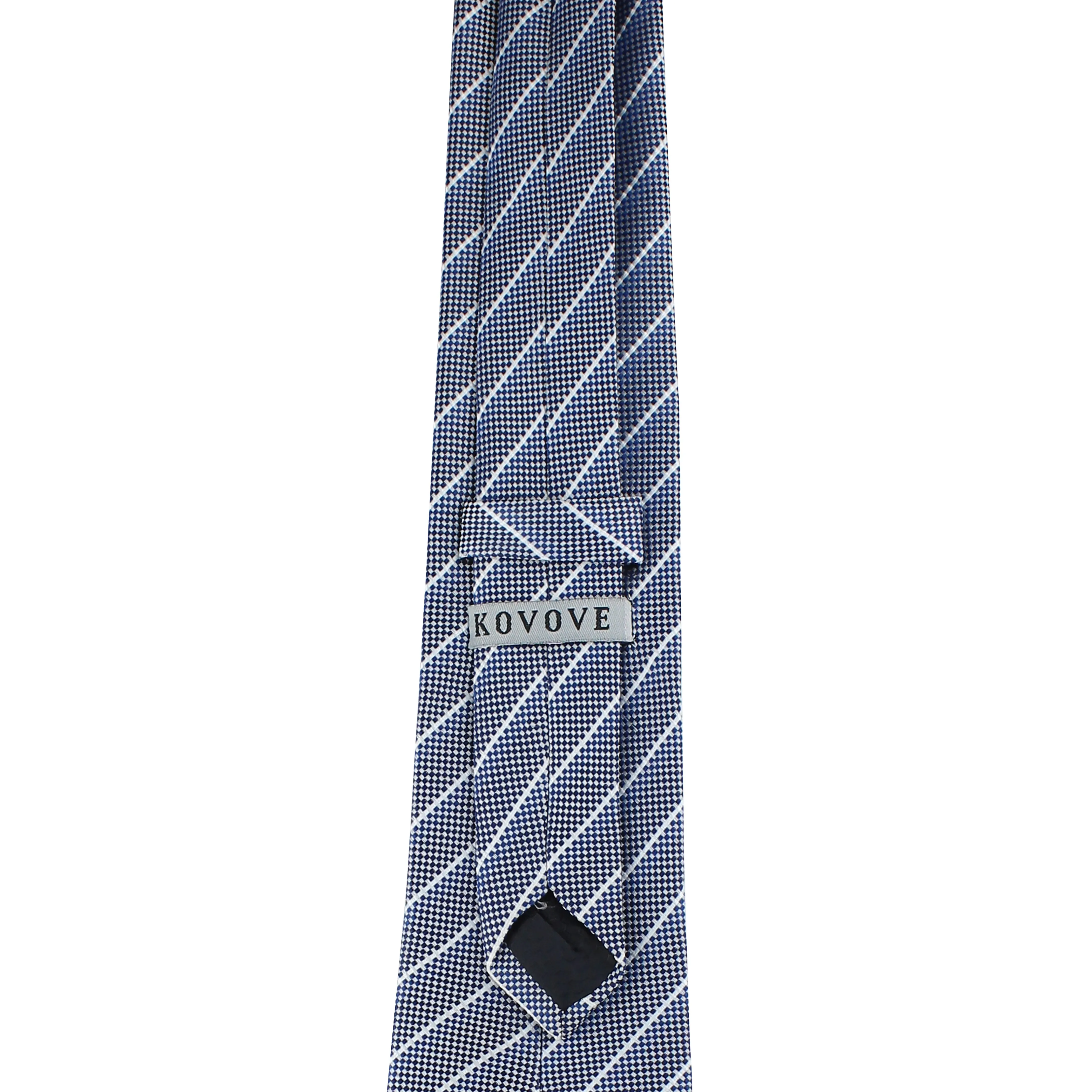 Kovove Elegant White Striped Neck Tie For Men