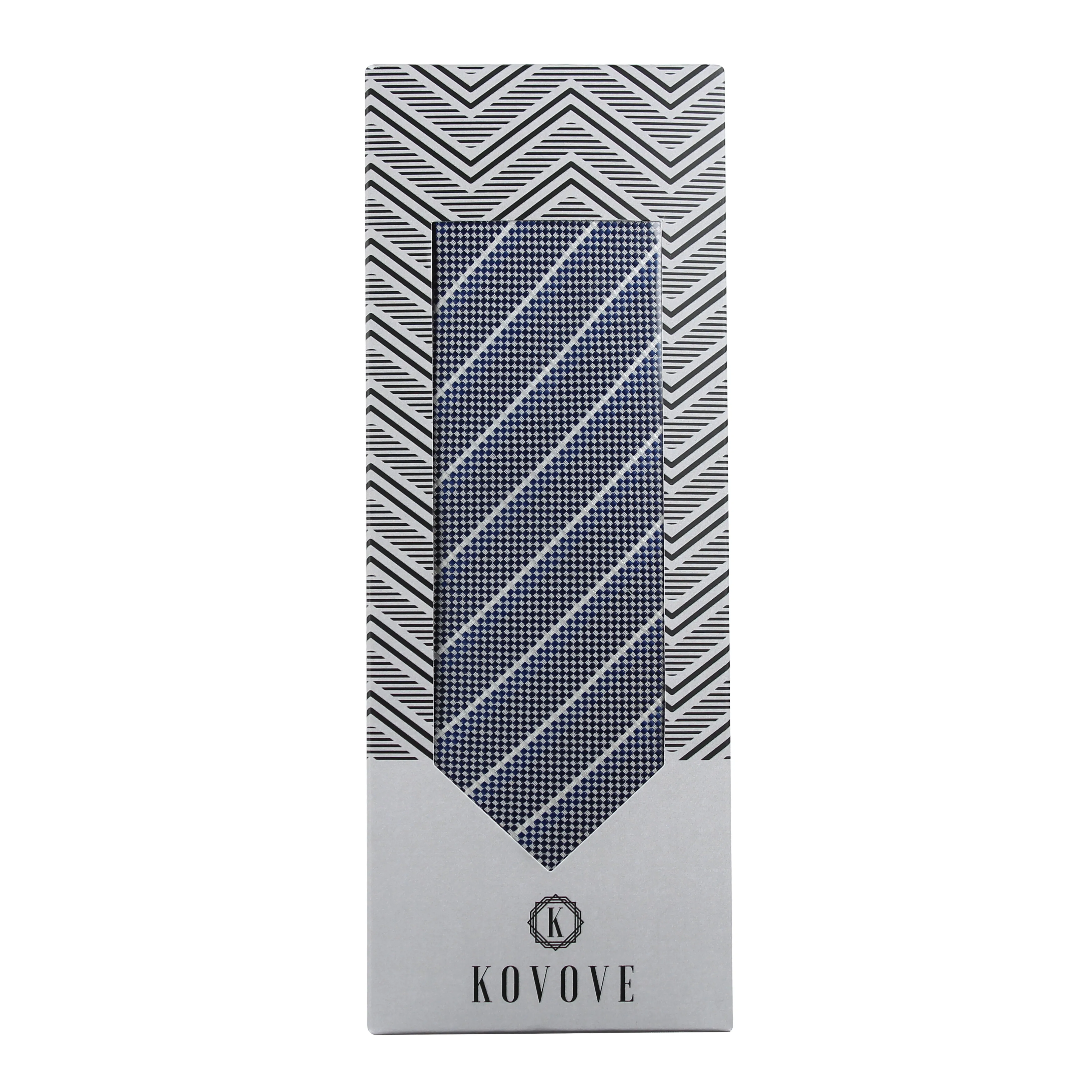 Kovove Elegant White Striped Neck Tie For Men