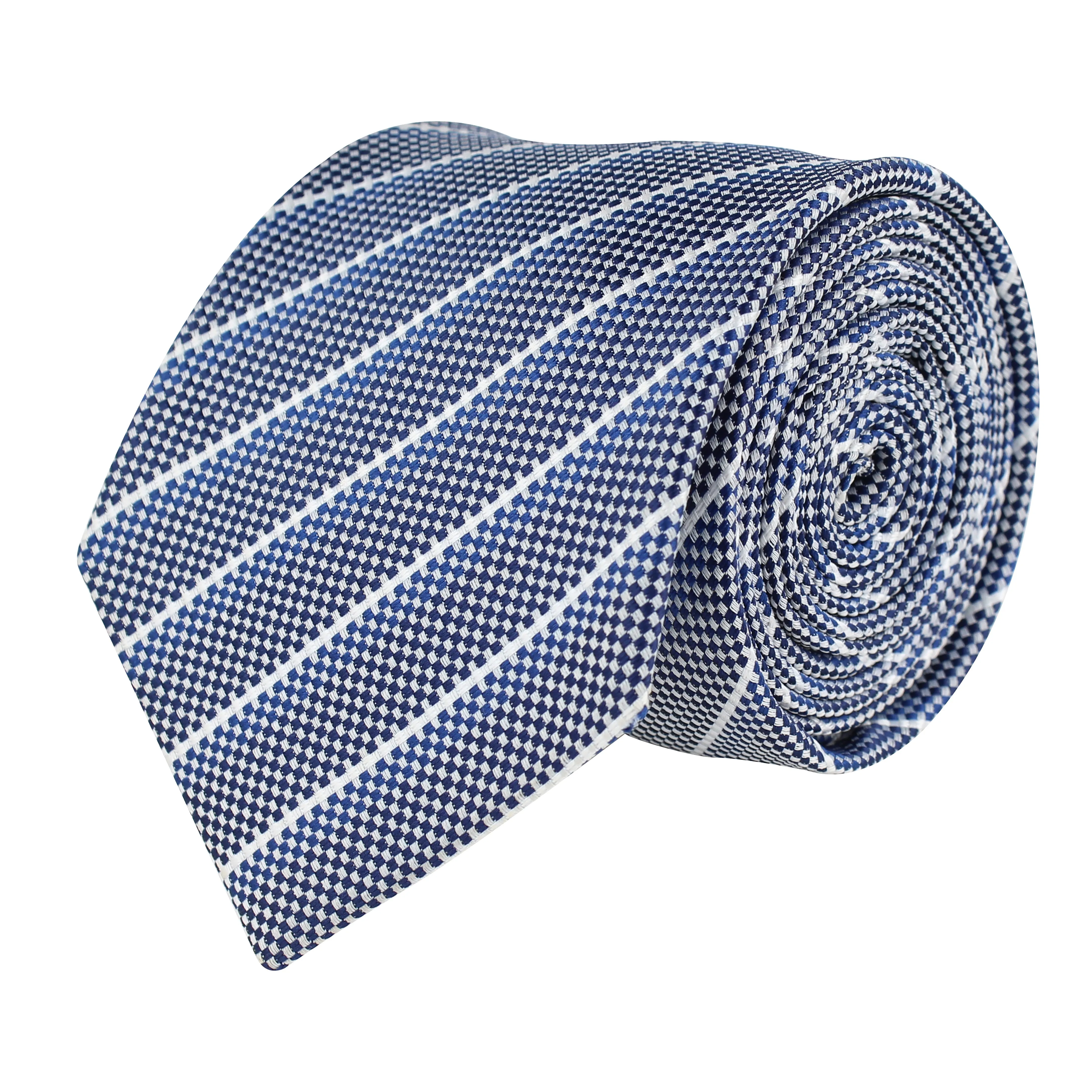 Kovove Elegant White Striped Neck Tie For Men