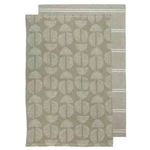 Ladelle Splice Moss 2pk Kitchen Towel
