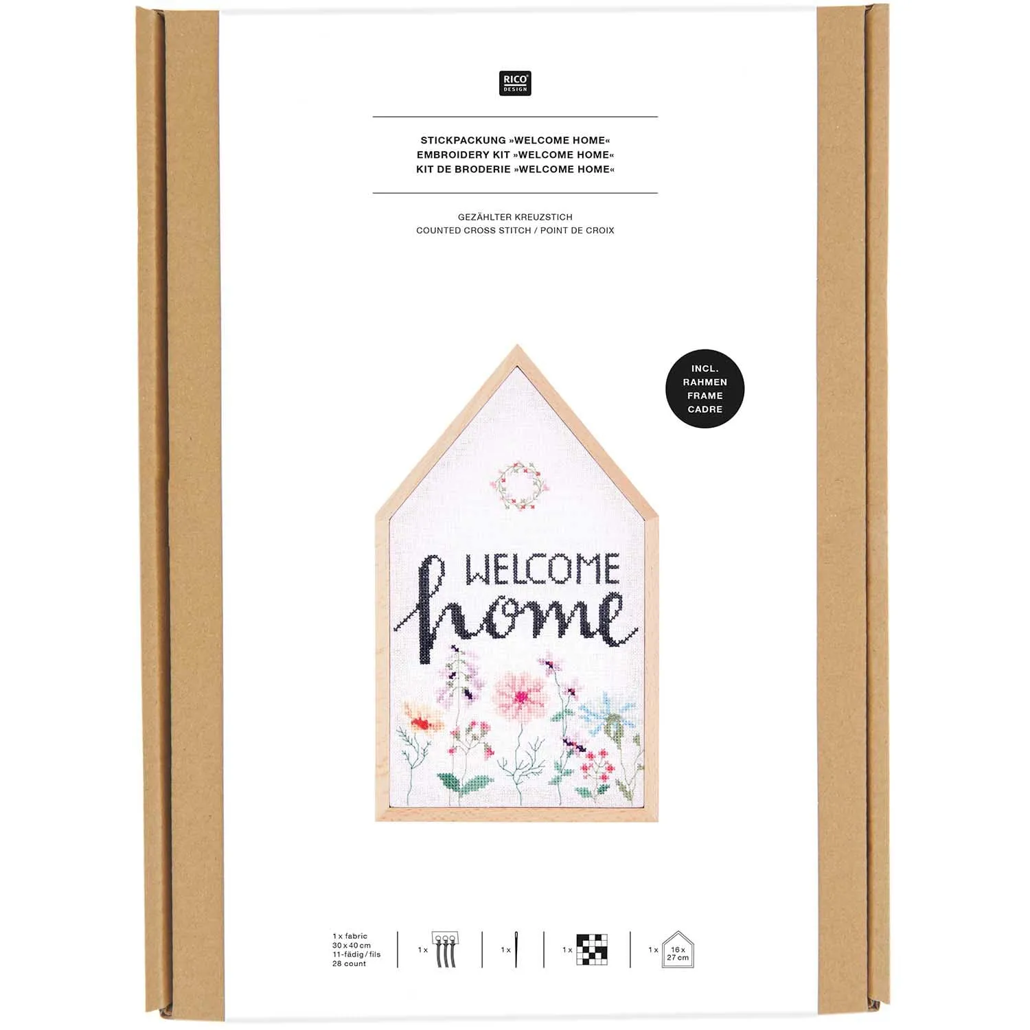Large Welcome Home Cross Stitch Kit