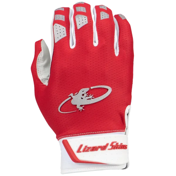 Lizard Skin Komodo V2 Batting Gloves - Red - Youth Medium