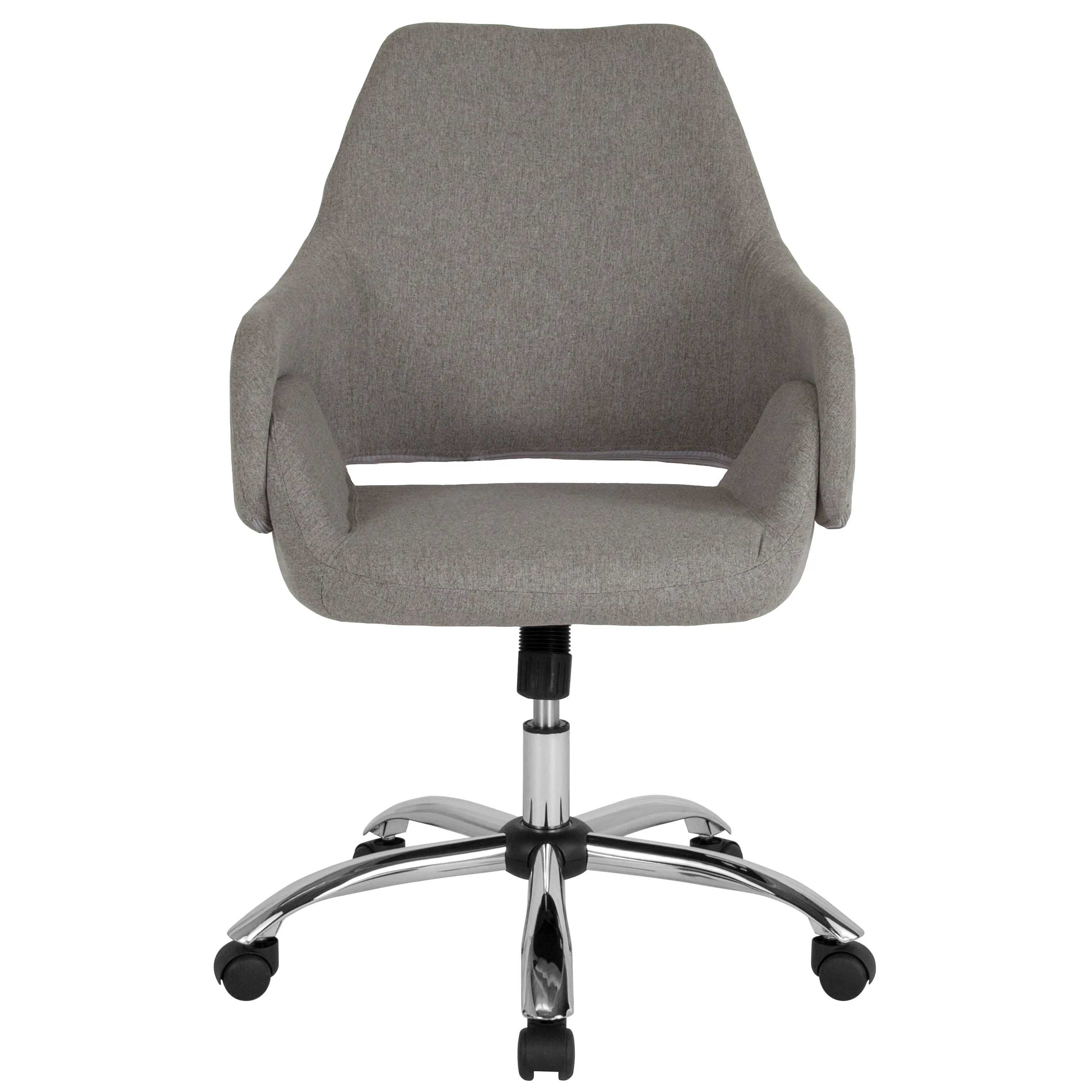 Lt Gray Fabric Mid-Back Chair CH-177280-LGY-F-GG