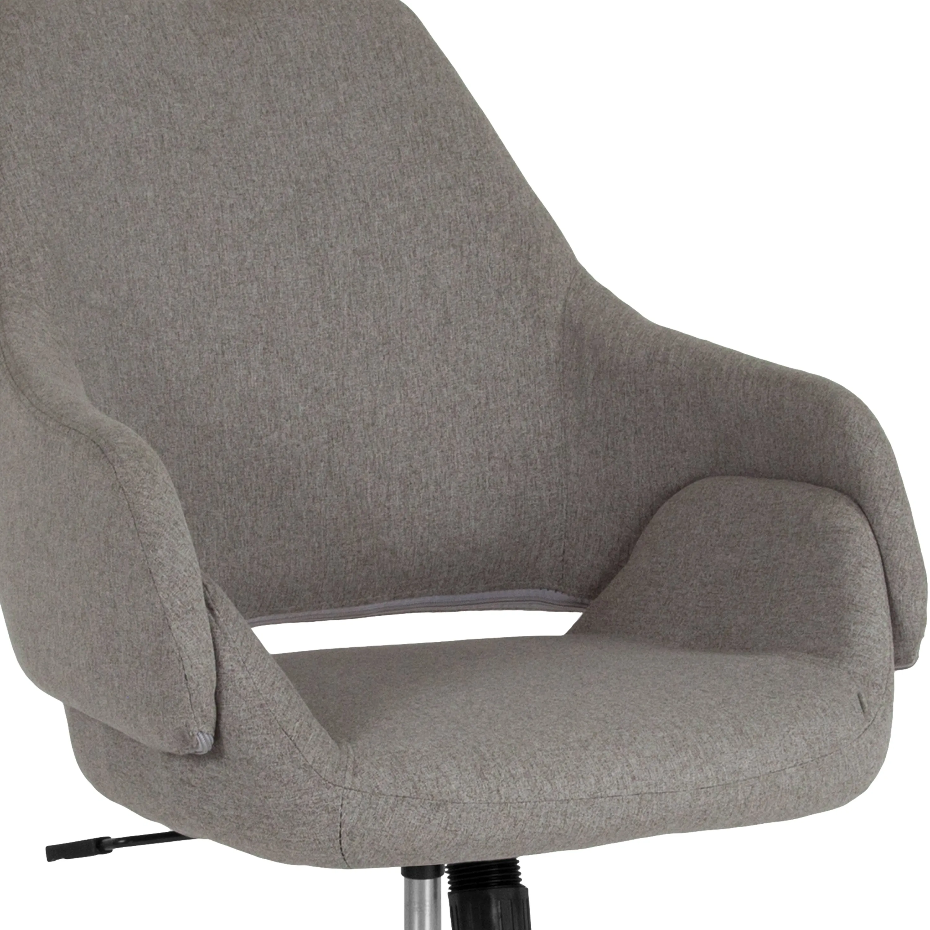 Lt Gray Fabric Mid-Back Chair CH-177280-LGY-F-GG