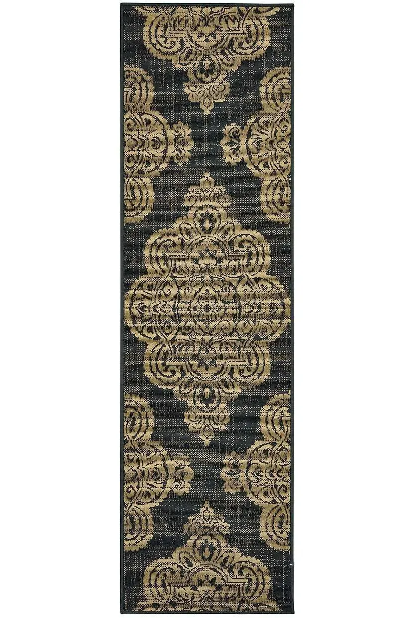 Marina 5929K Black Tan Rug