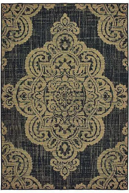 Marina 5929K Black Tan Rug