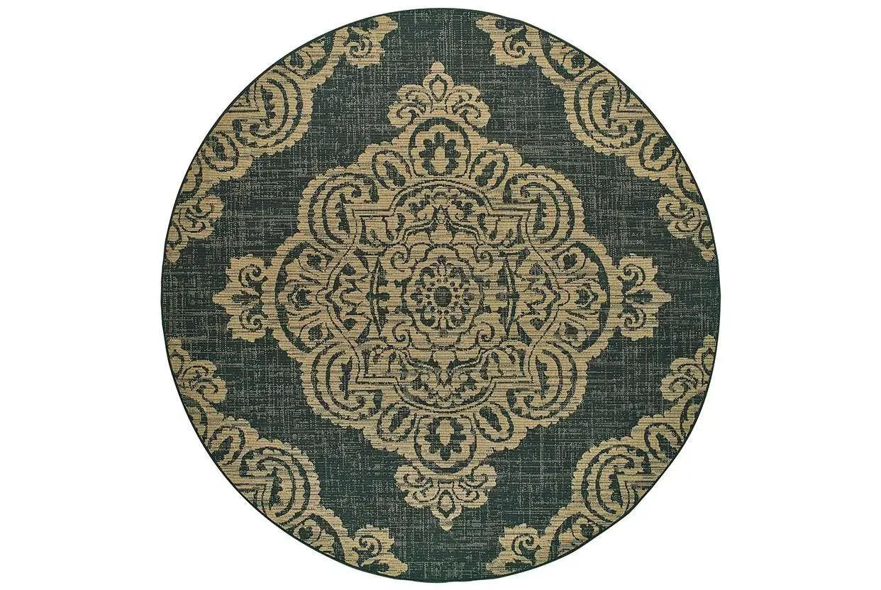 Marina 5929K Black Tan Rug