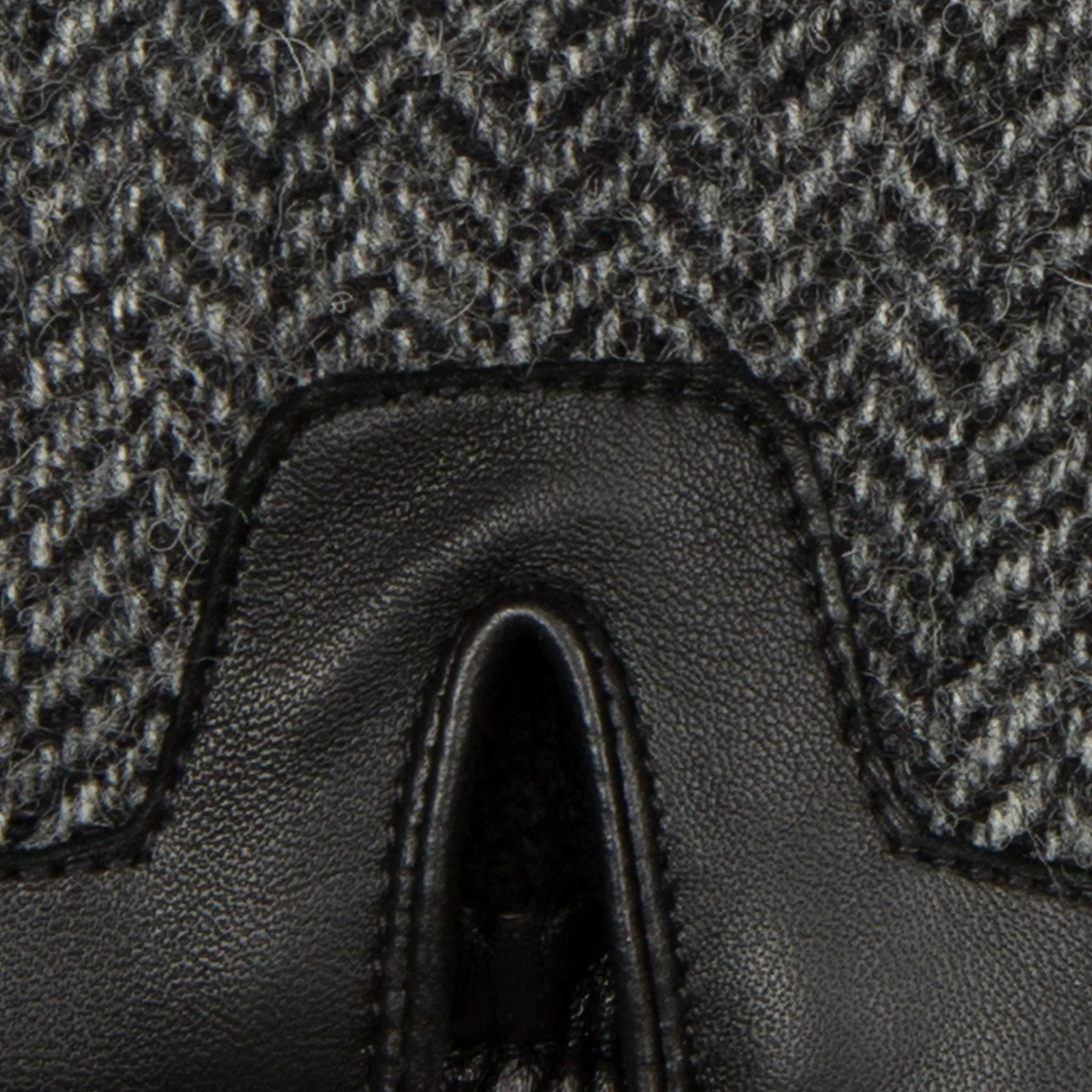 Men’s Heritage Touchscreen Cashmere-Lined Abraham Moon Herringbone Tweed and Leather Gloves