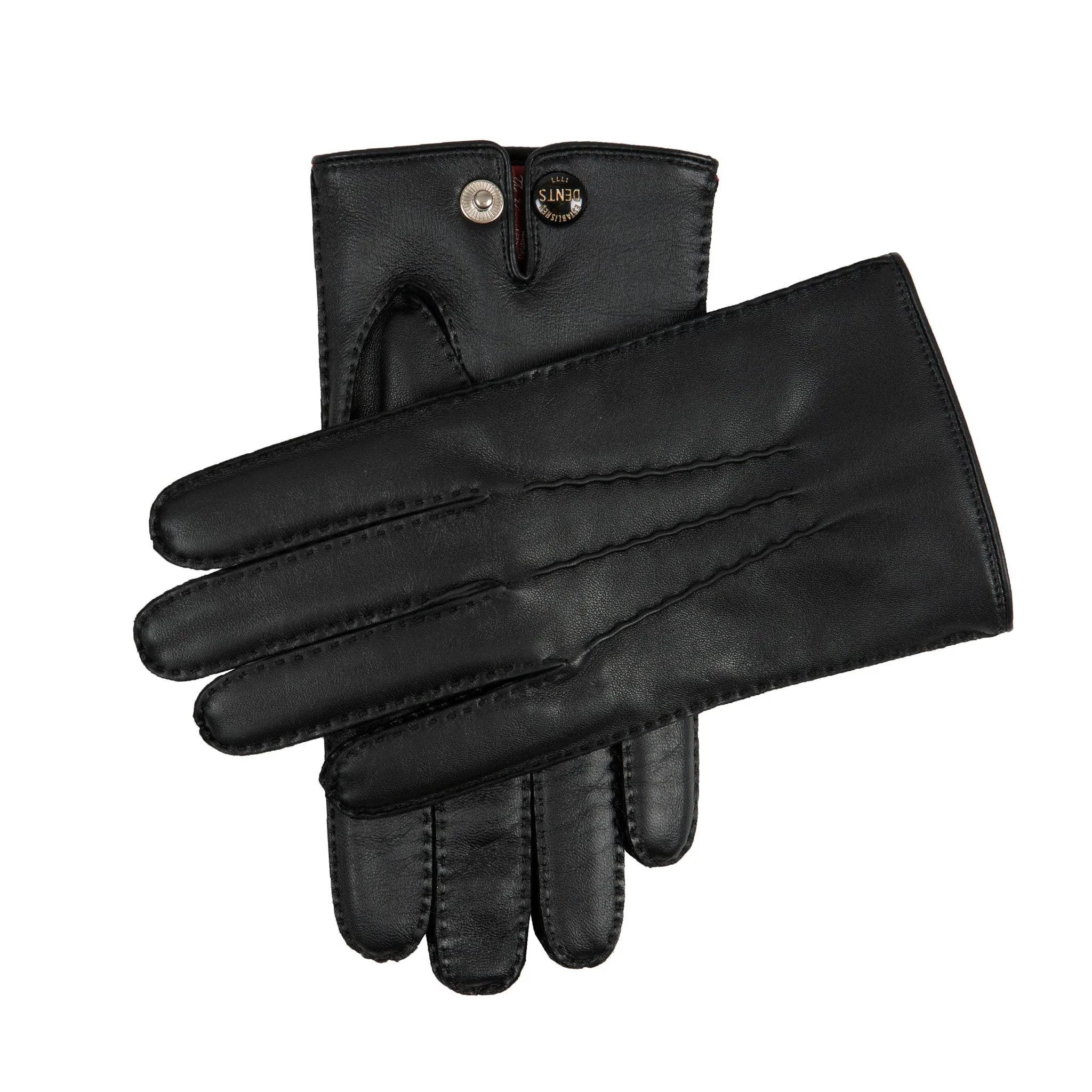 Men’s Heritage Touchscreen Handsewn Three-Point Cashmere-Lined Leather Gloves