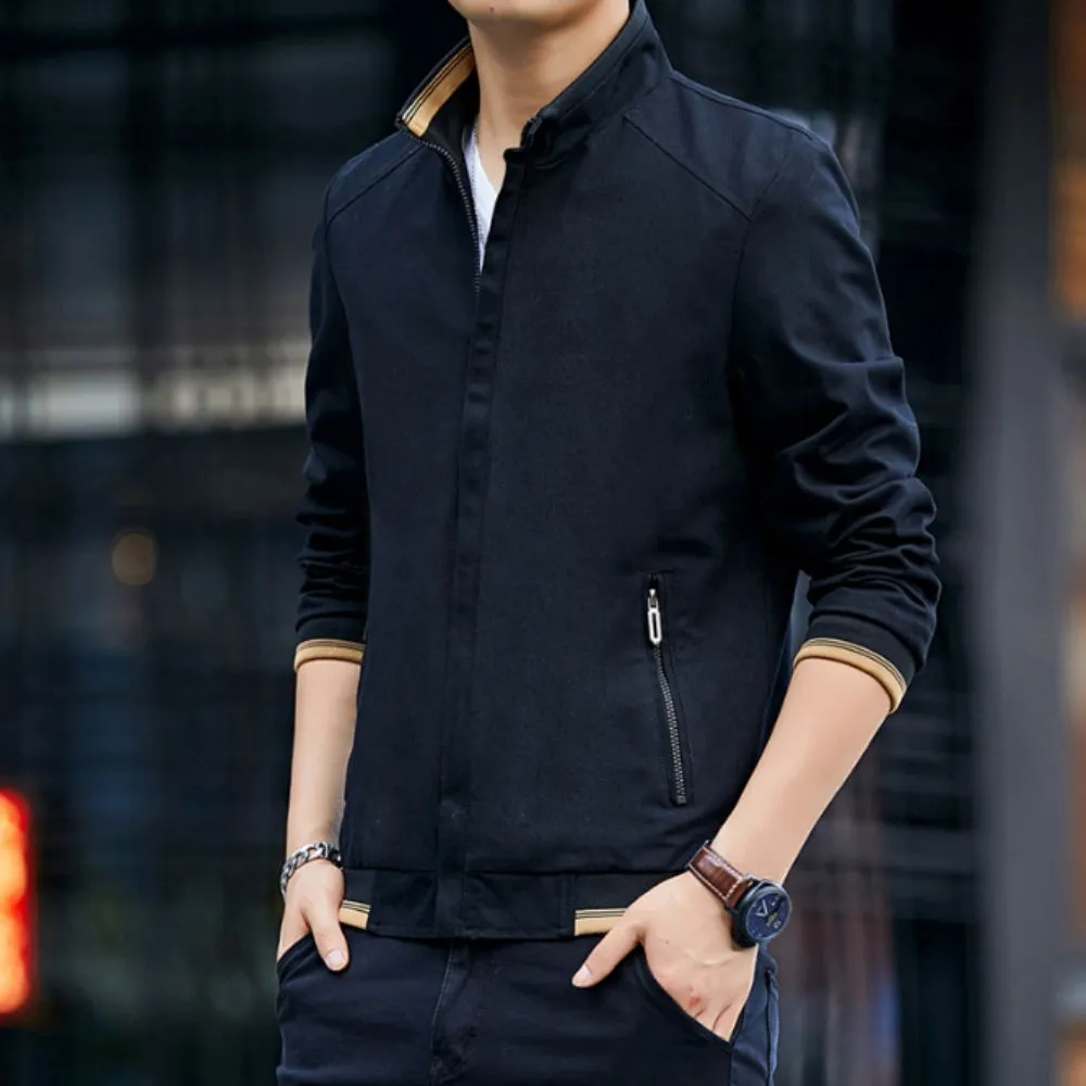 Mens Zip Up Casual Short Jacket