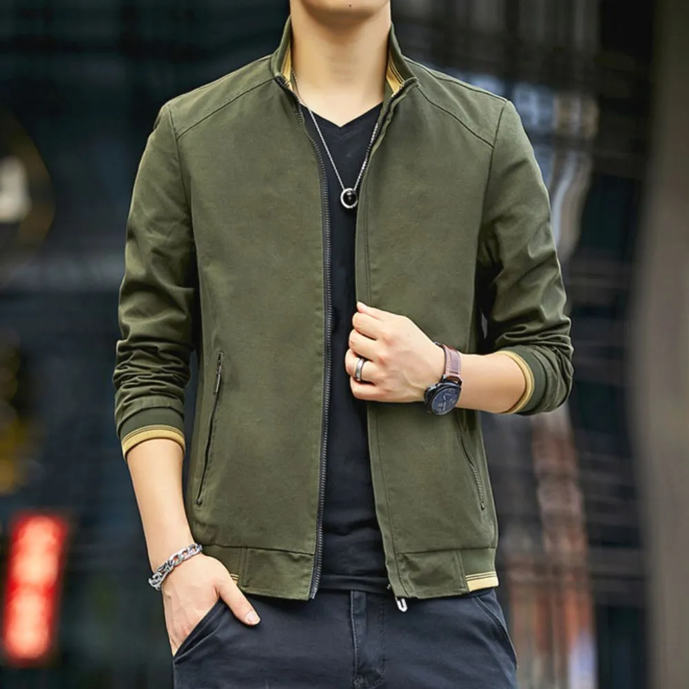 Mens Zip Up Casual Short Jacket