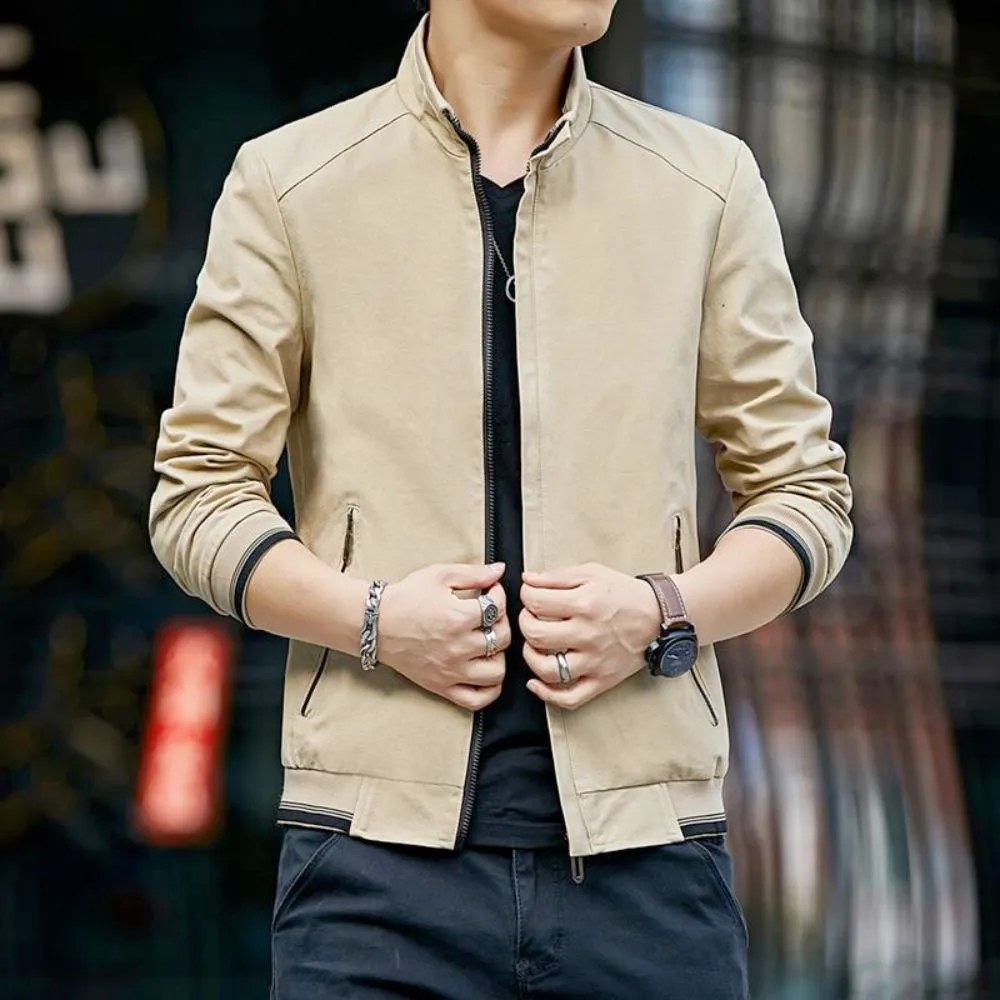 Mens Zip Up Casual Short Jacket