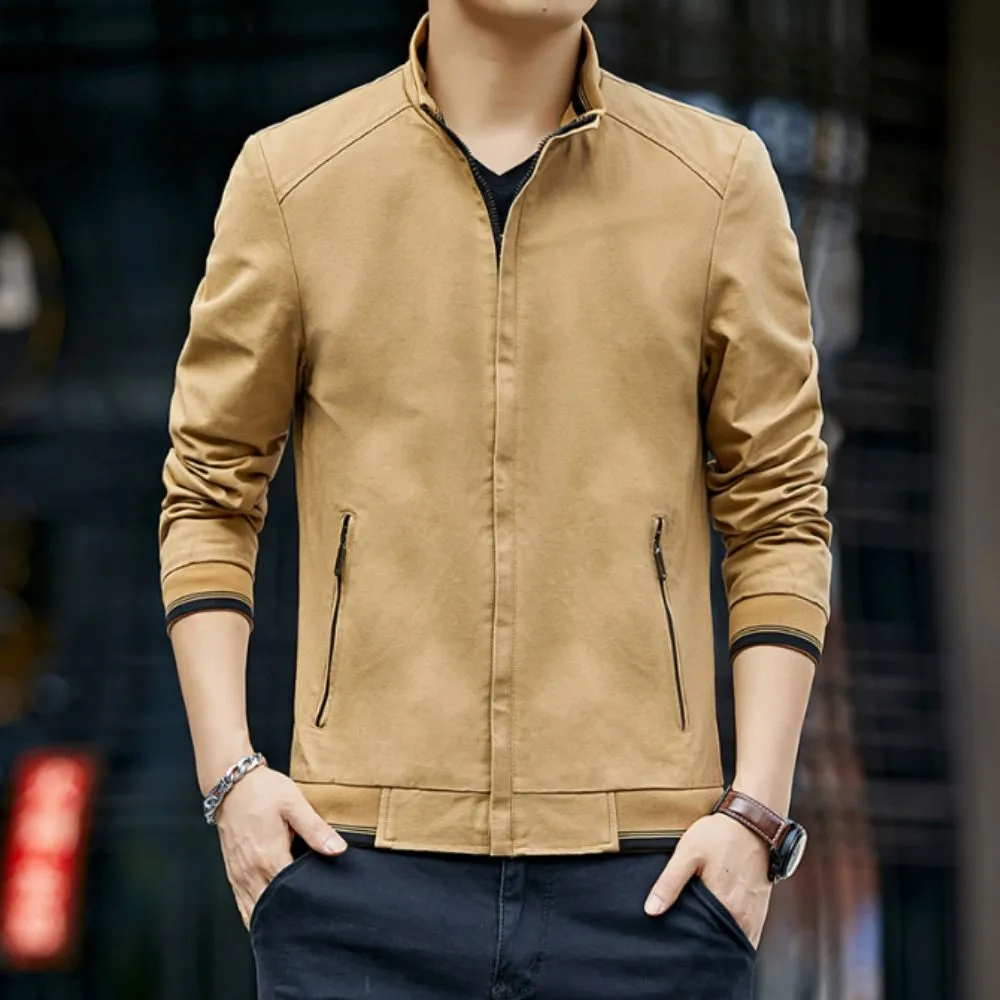 Mens Zip Up Casual Short Jacket