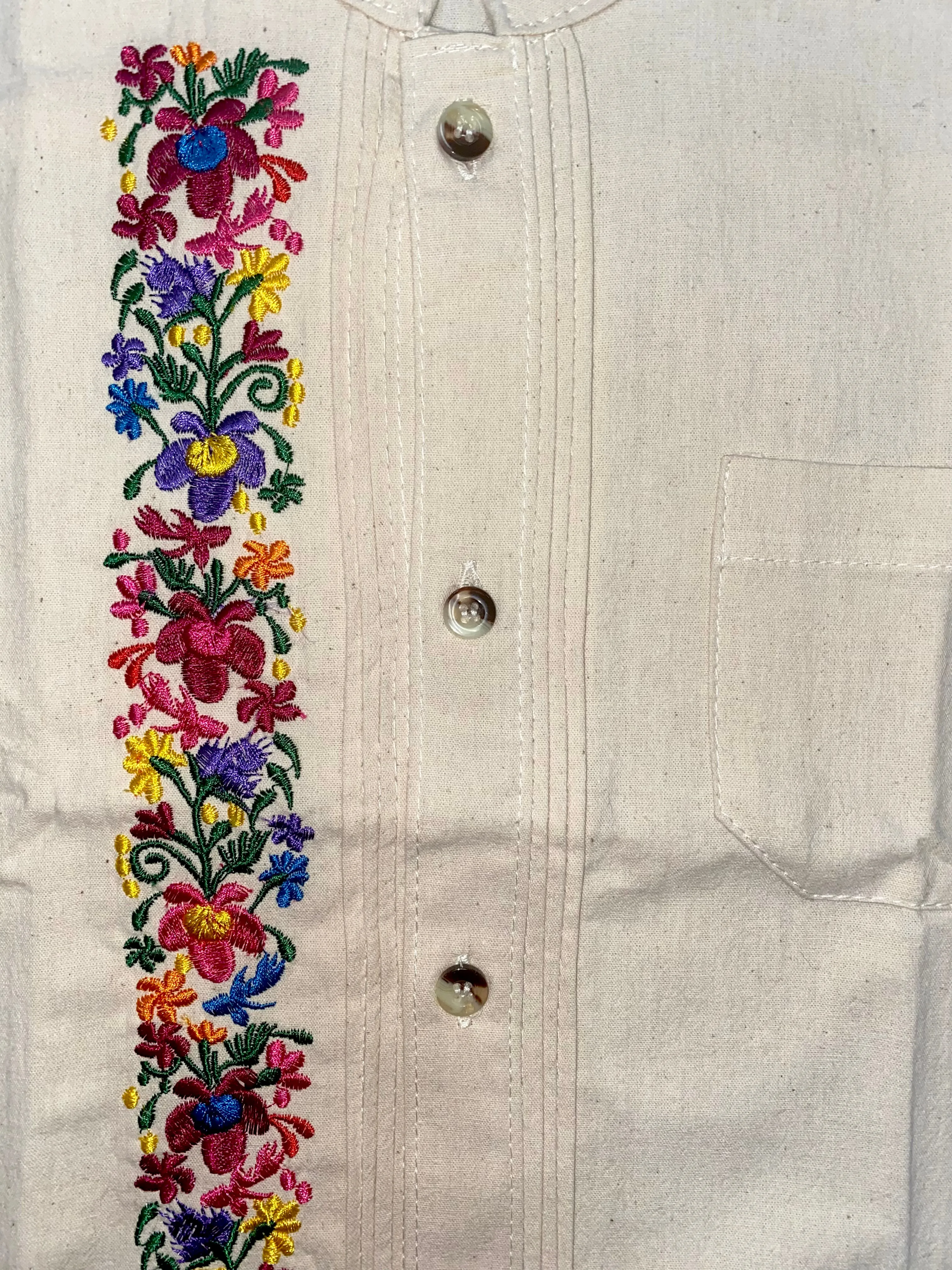 Mexican Boys Cream Guayabera Cancun