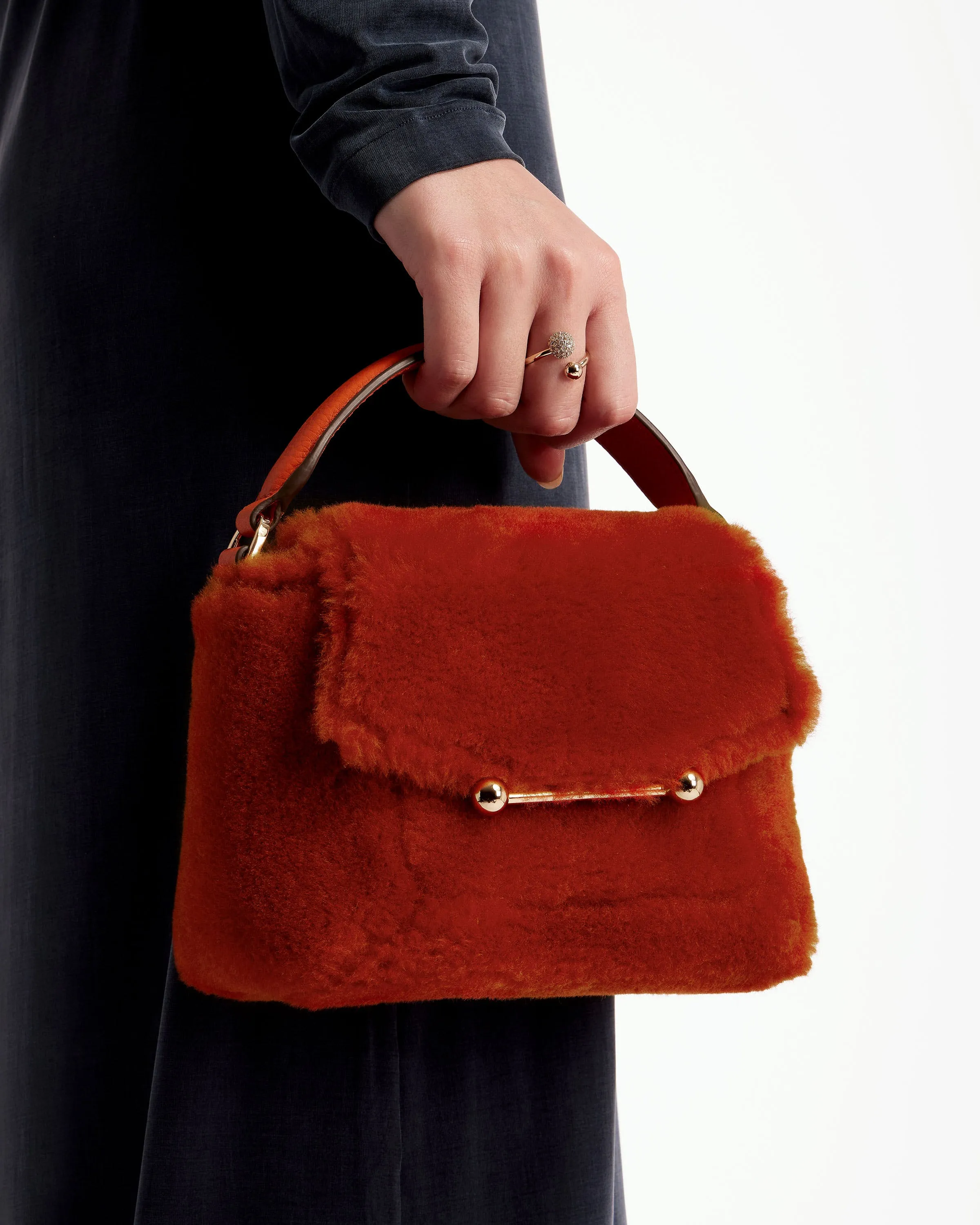 Mosaic Nano - Burnt Orange Shearling