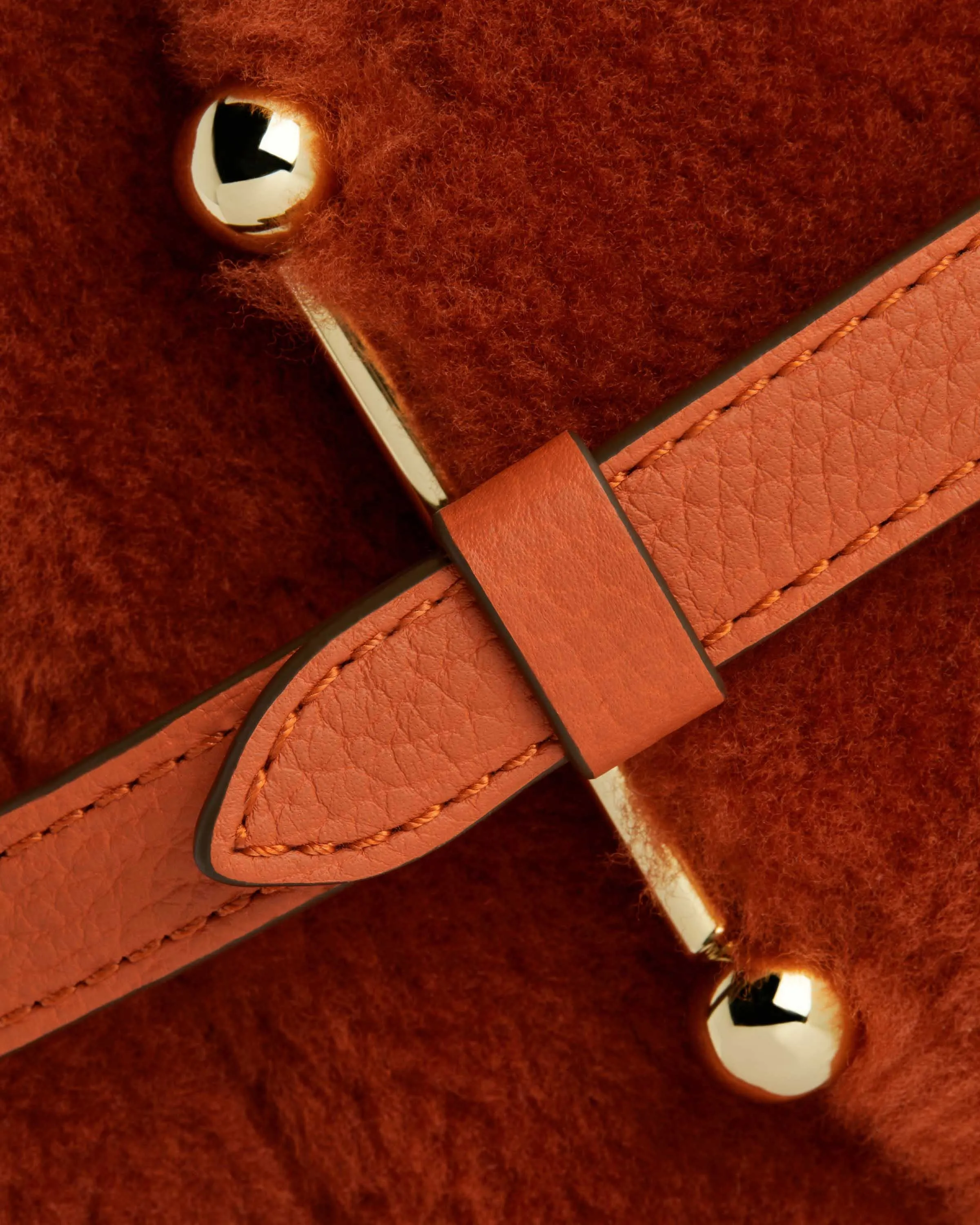 Mosaic Nano - Burnt Orange Shearling