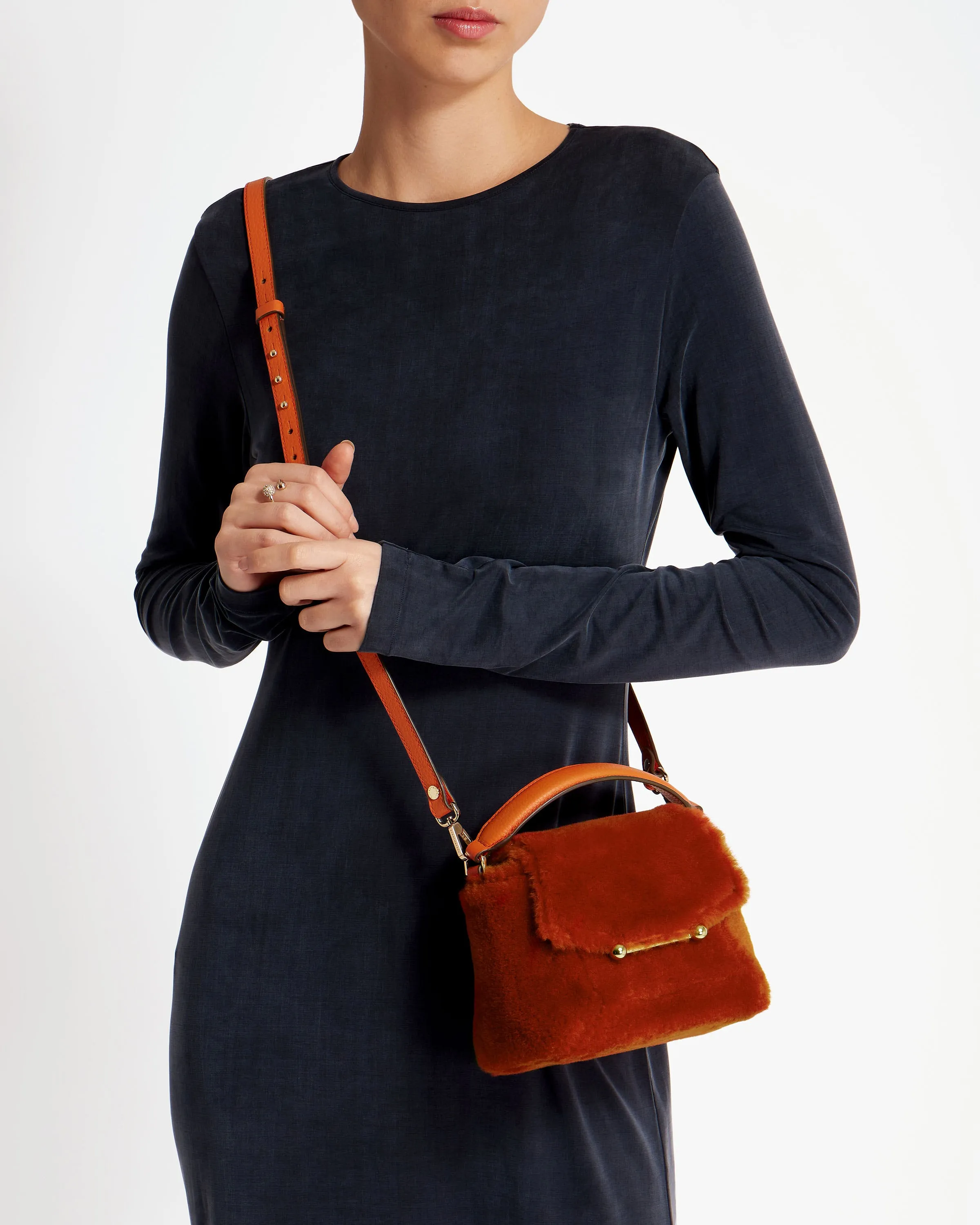 Mosaic Nano - Burnt Orange Shearling