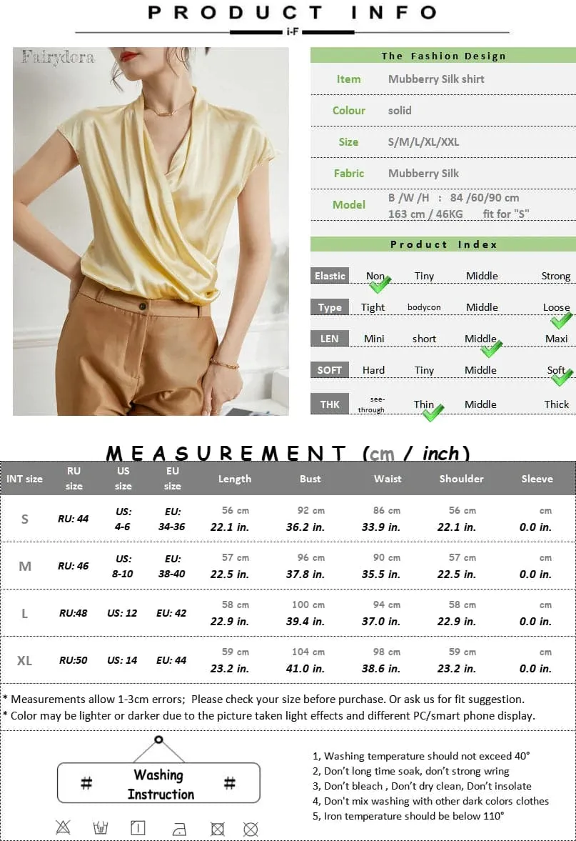 Mulberry Silk Shirts - Premium Casual V-Neck Silk Shirts for Women