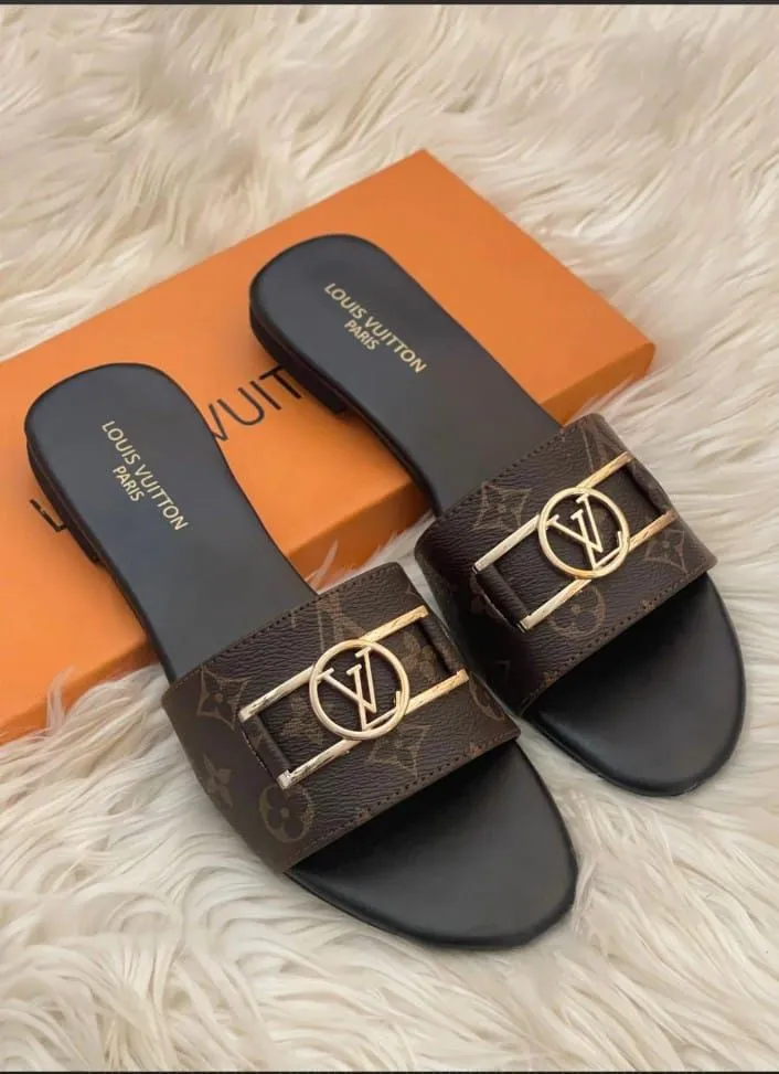 New LV Combo Slippers   Bag