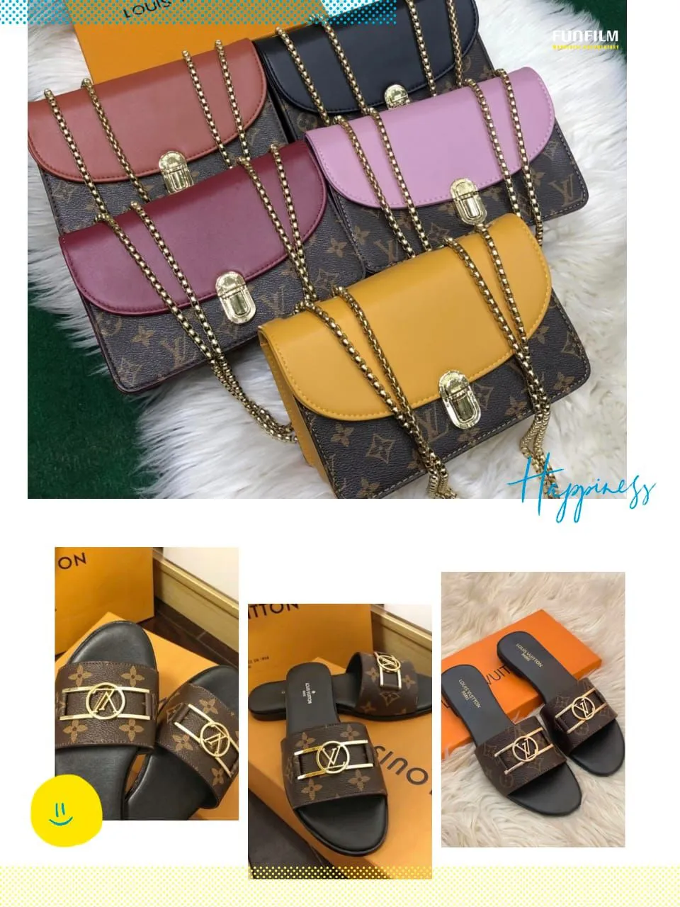 New LV Combo Slippers   Bag