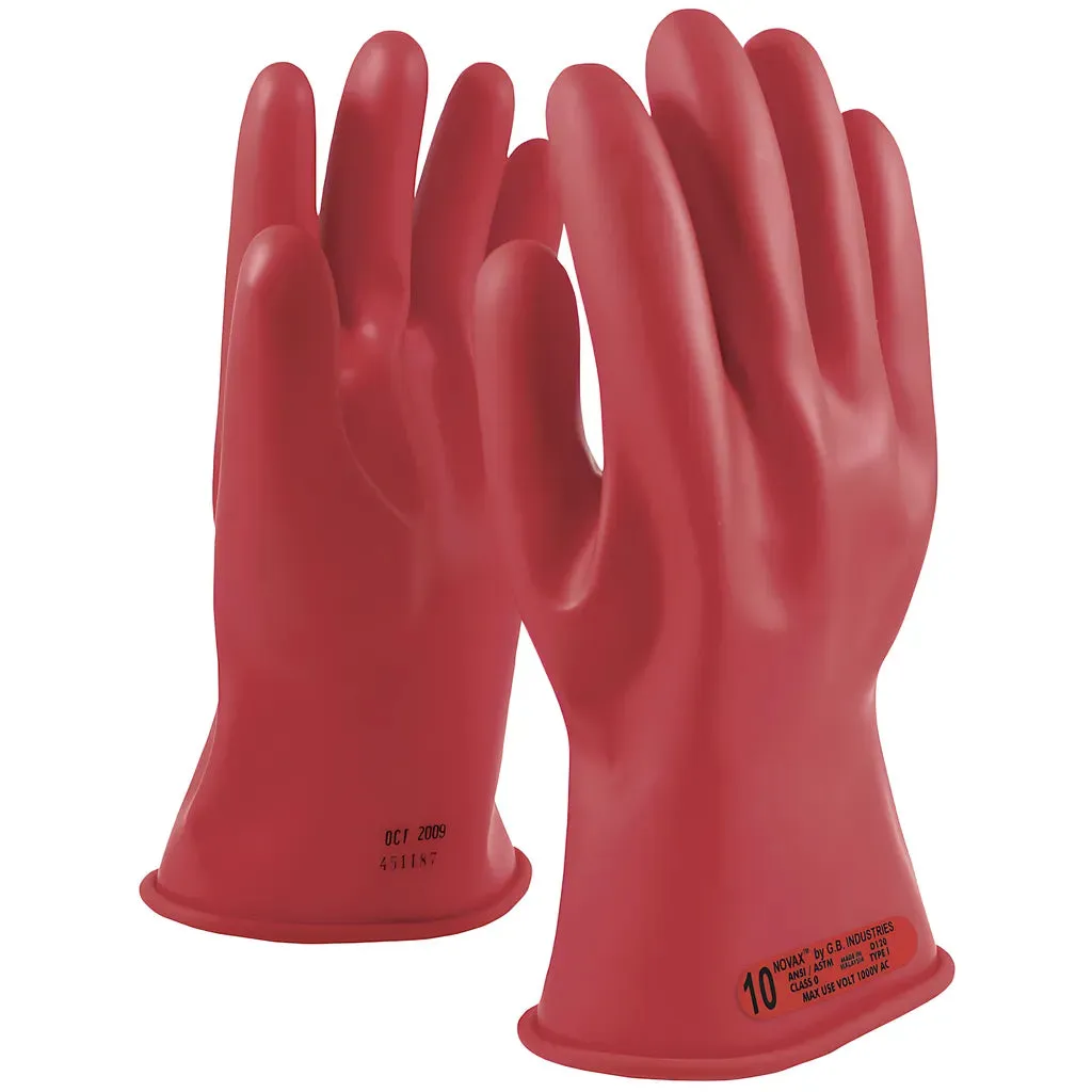 NOVAX 153-0-11/9 Class 0 Rubber Insulating Glove with Straight Cuff - 11"