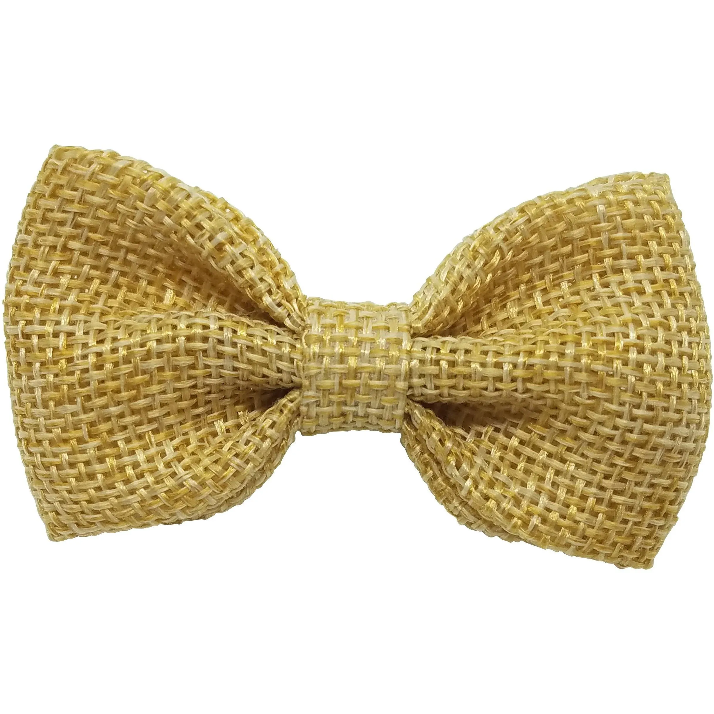 Orange 3" Burlap Hair Bow clips