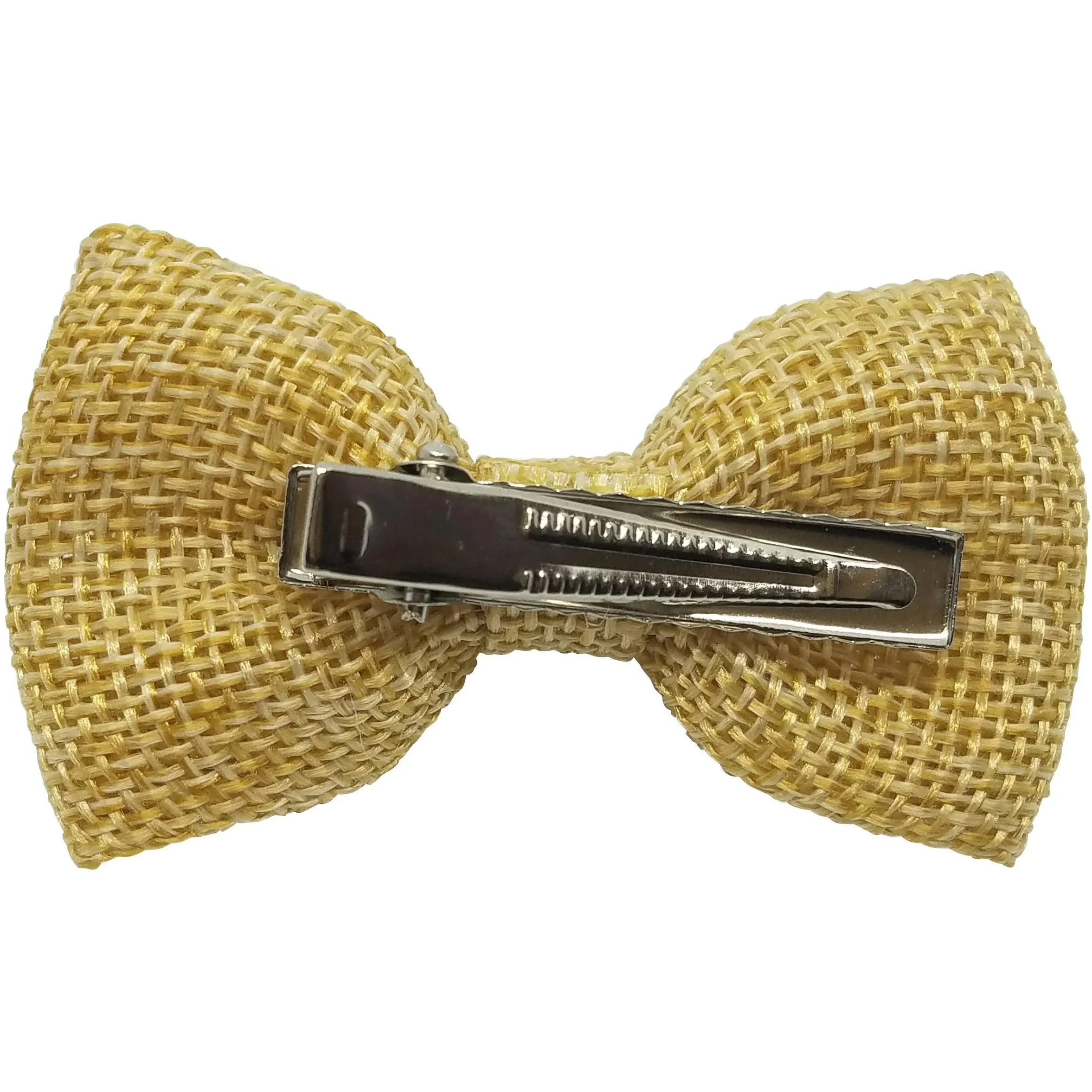 Orange 3" Burlap Hair Bow clips