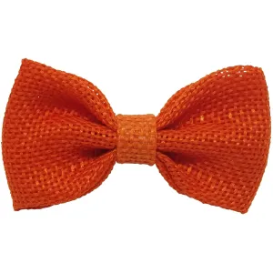 Orange 3" Burlap Hair Bow clips