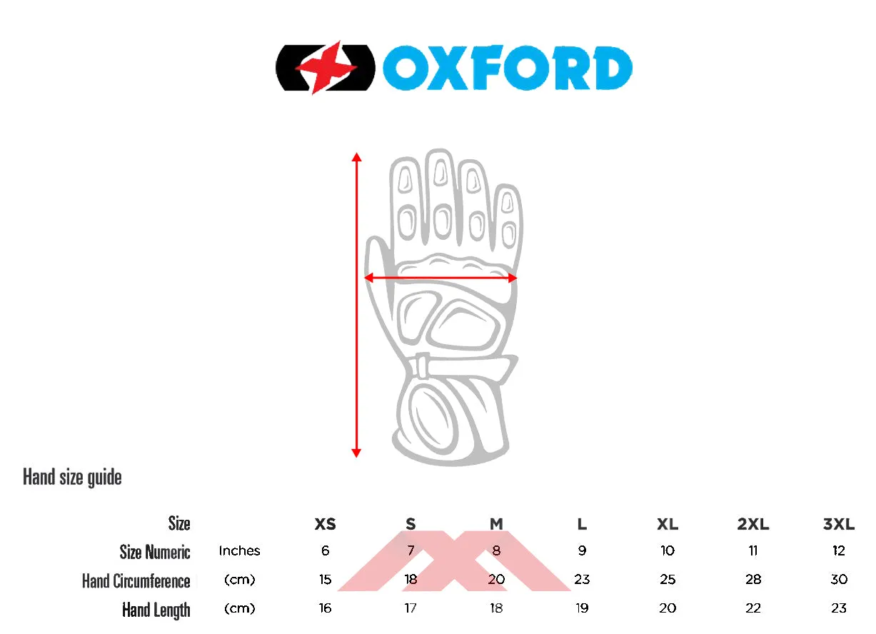 Oxford RP-3 2.0 Men Summer Riding Gloves Black White Red