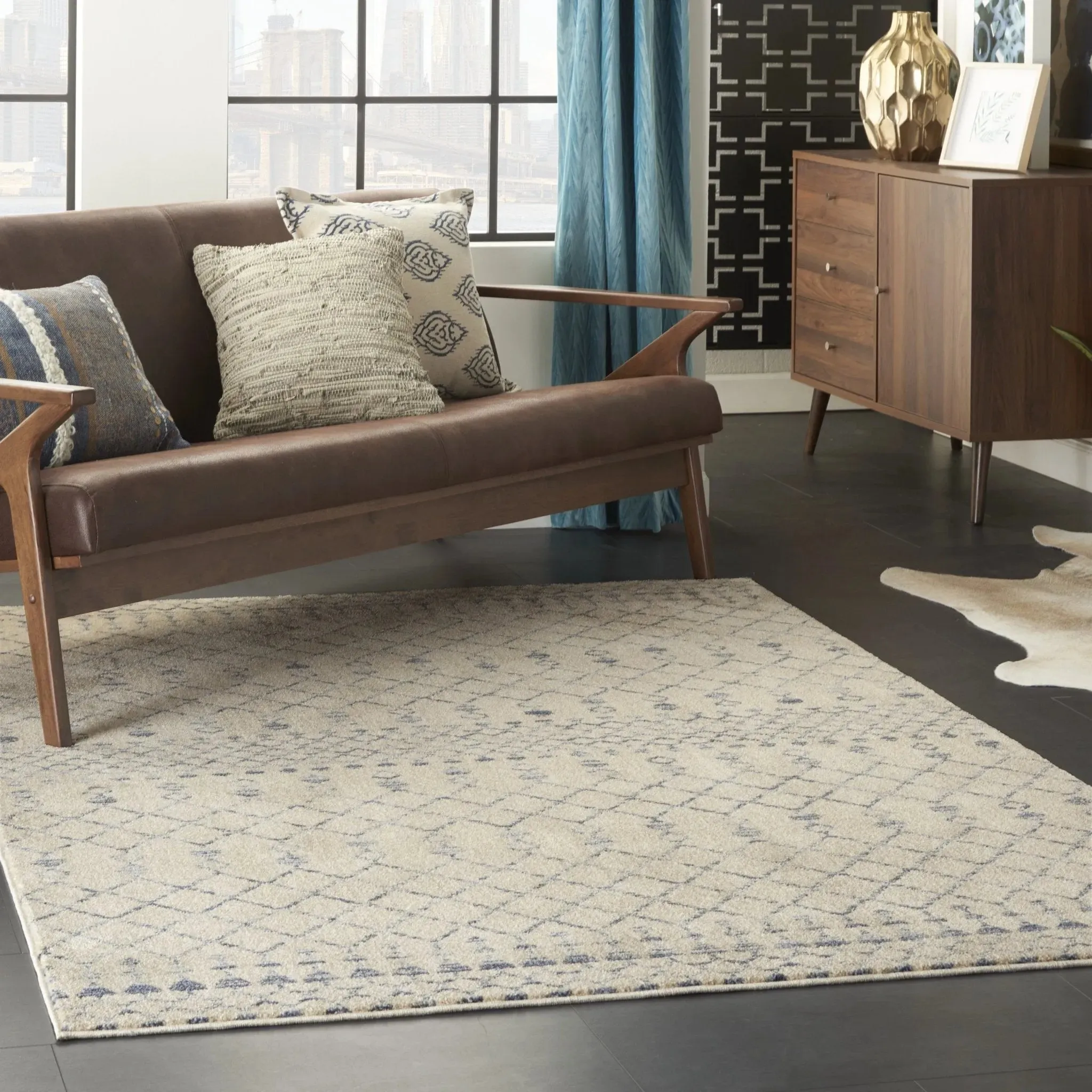 Palermo PMR03 Beige Blue Rug