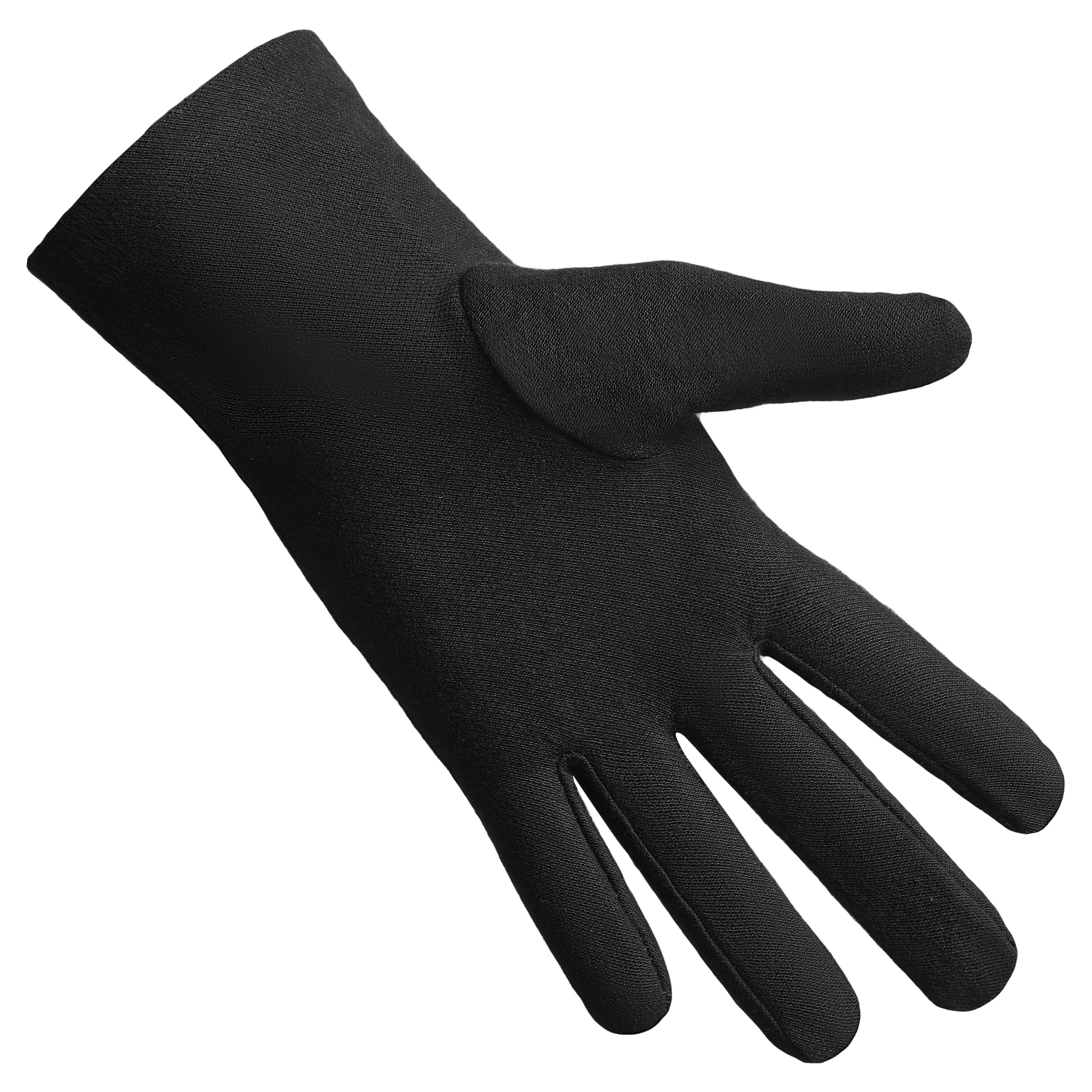 Past Master Blue Lodge California Regulation Gloves - Black Cotton Gold Emblem