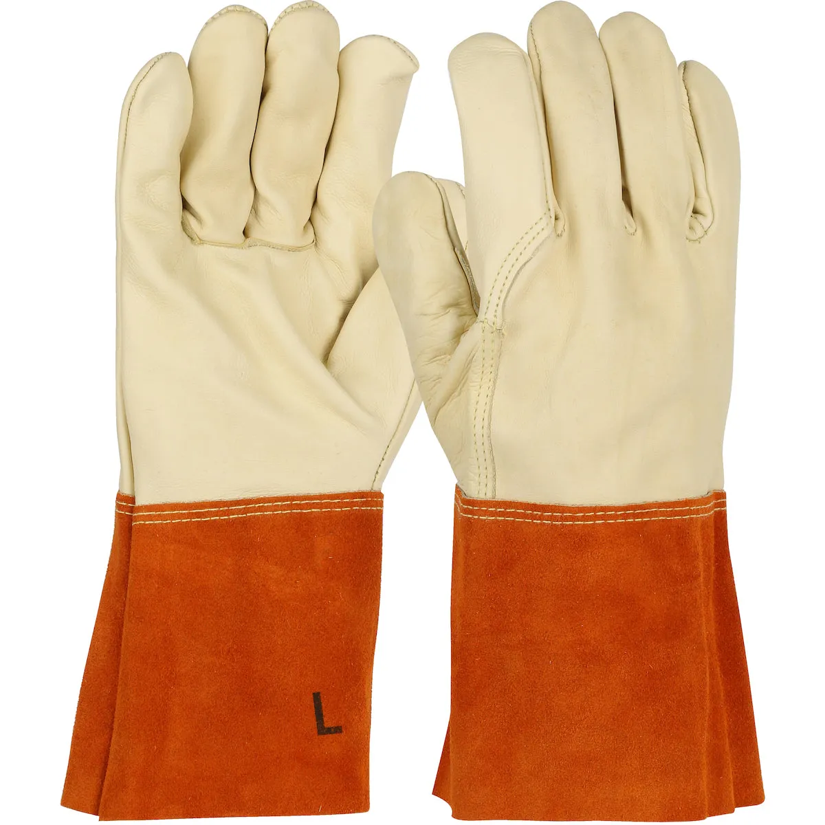 PIP Ironcat Premium Top Grain Cowhide Leather MIG Welder's Glove with Kevlar - Red